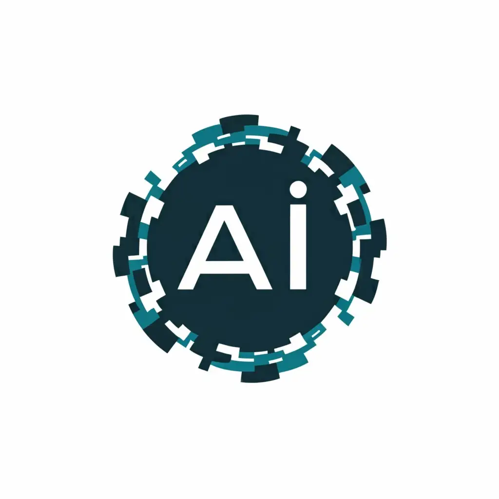 a logo design,with the text "AI", main symbol:only words 'AI' in a circle, no other information,Moderate,be used in Technology industry,clear background