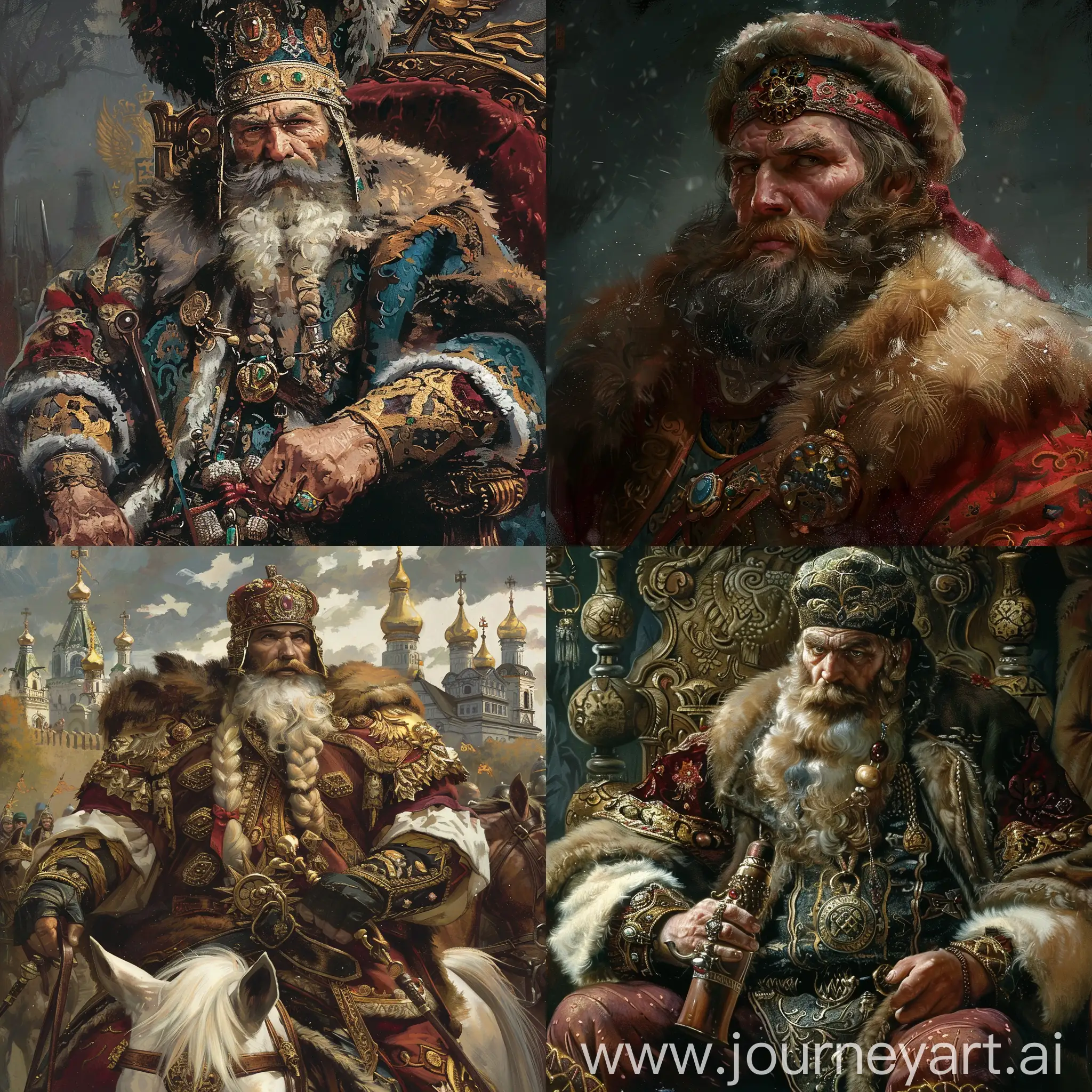 Mighty-Russian-Bogatyr-Warrior-in-Traditional-Attire
