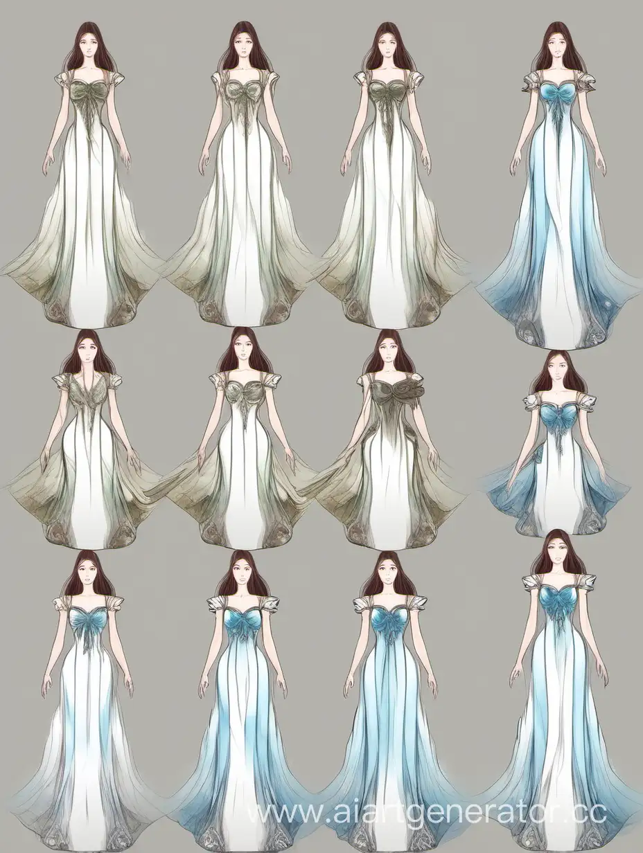 Dress Design, Reference, Multiple Designs, Fantasy, Full-length, Long dresses
