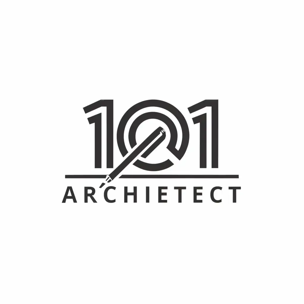 a logo design,with the text "101 ARCHITECT", main symbol:aCRHITECT LOGO,Moderate,be used in Construction industry,clear background