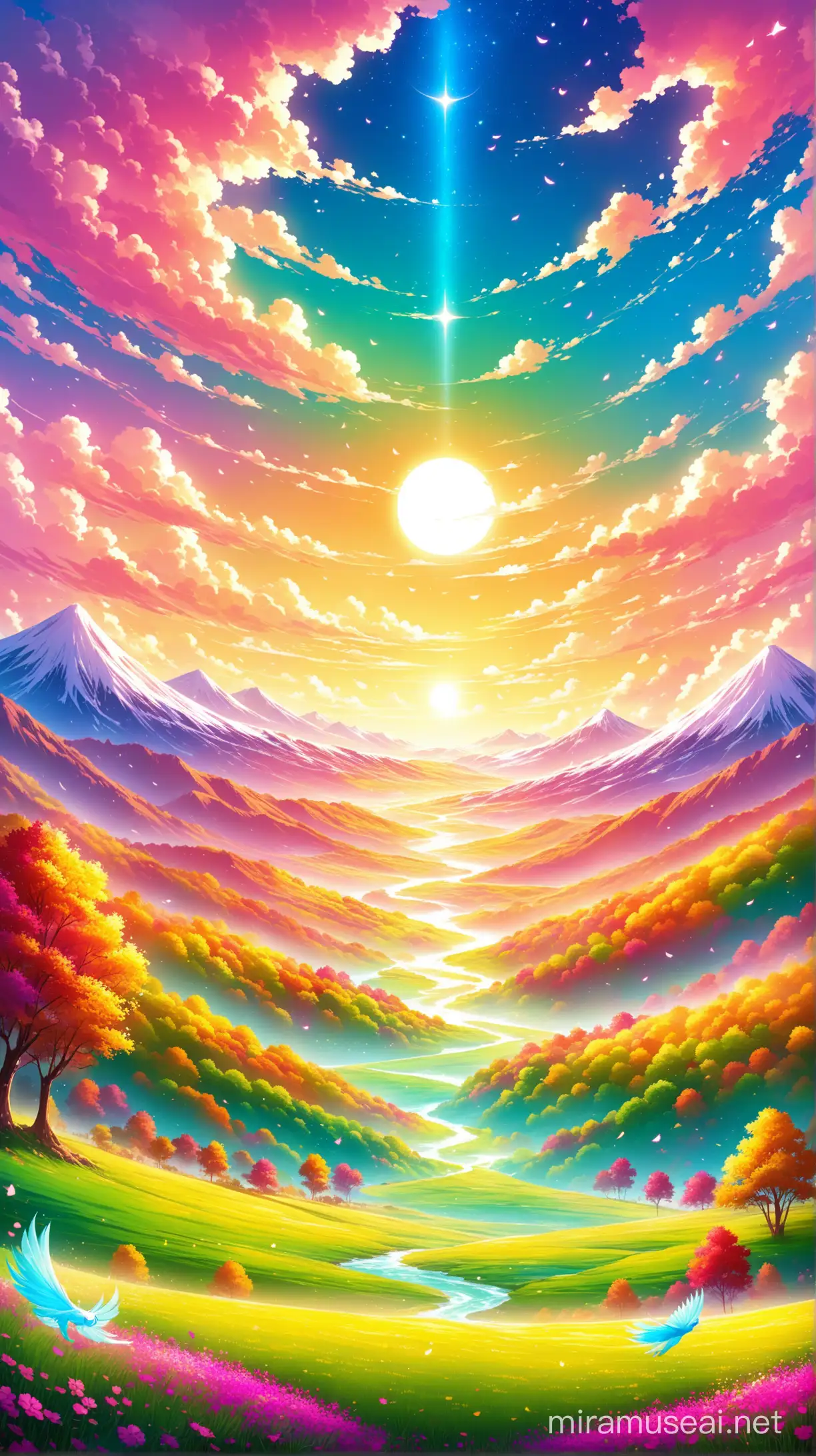 Colorful Nature Wallpaper Suzune Movie Inspired Art