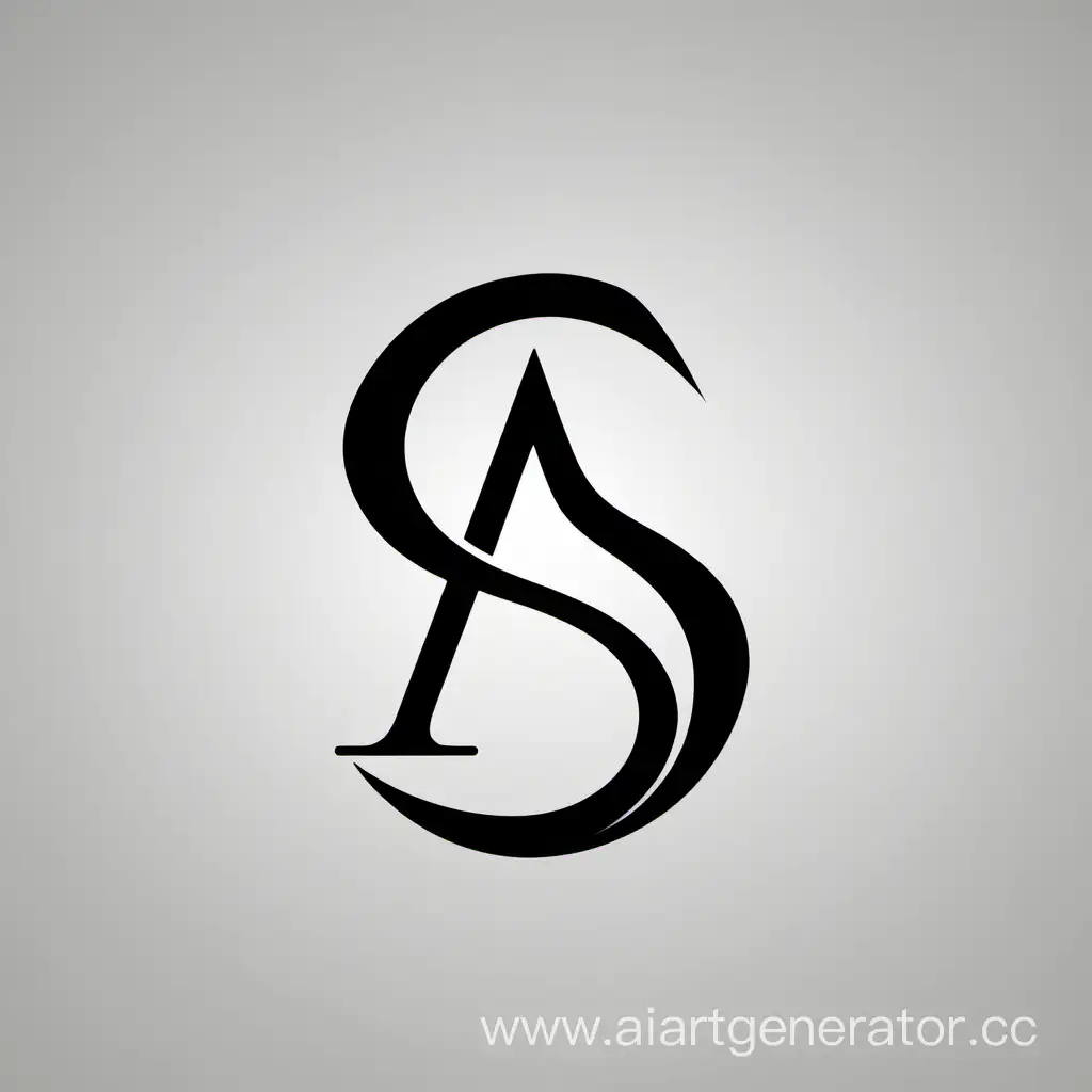 логотип с буквами A S простой