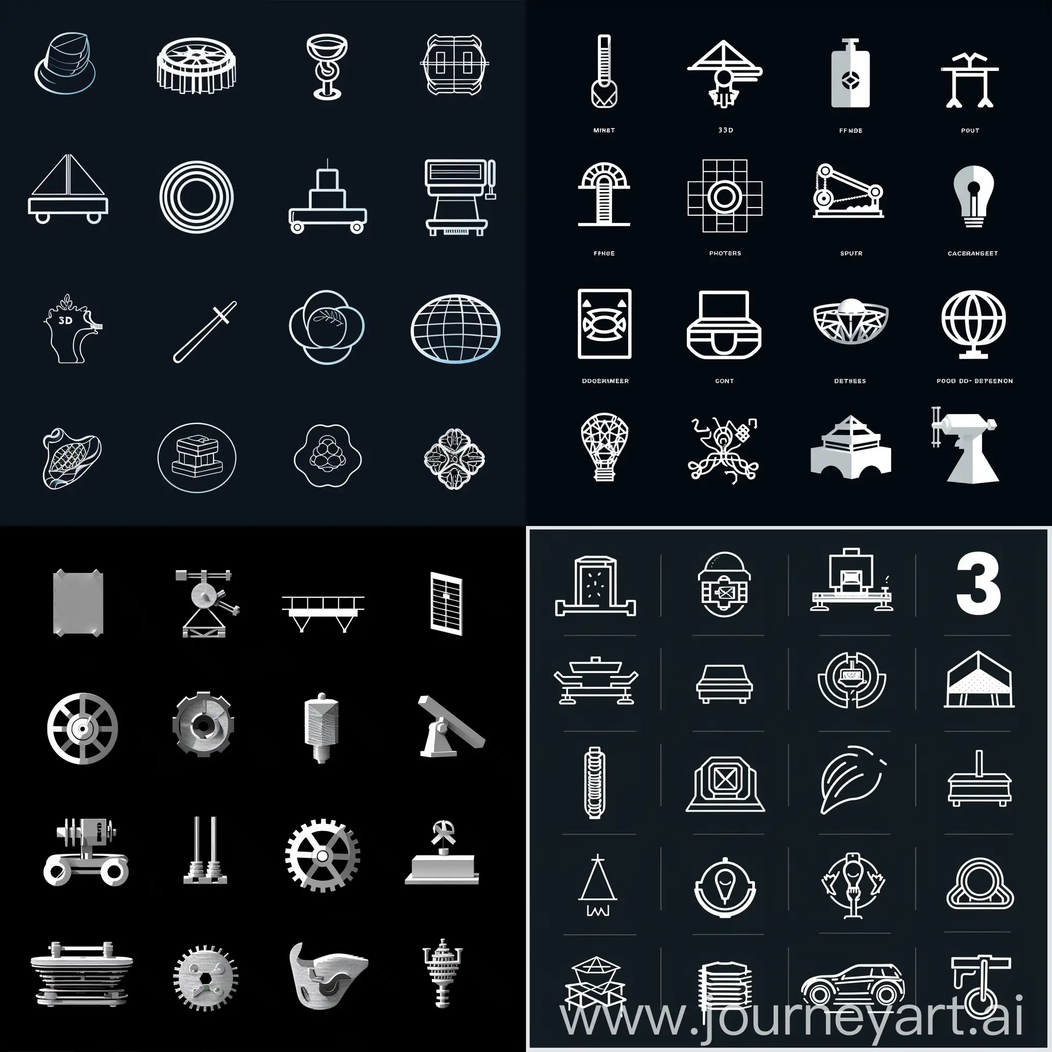 Minimalistic-Icons-for-3D-Printing-and-Design-Techniques