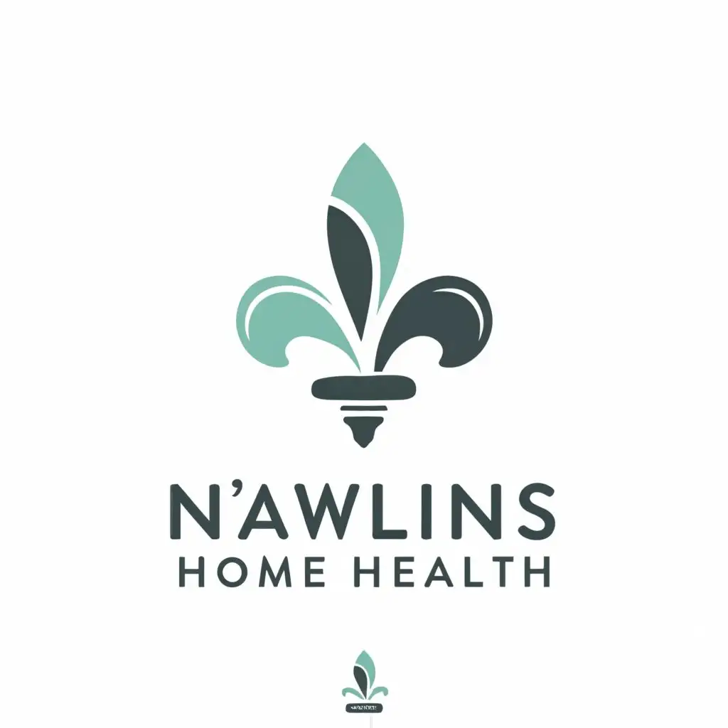 a logo design,with the text "N'awlins Home Health", main symbol:Fleur de lis,Moderate,be used in Nonprofit industry,clear background