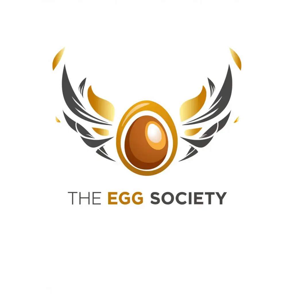 a logo design,with the text "The Egg Society", main symbol:An Egg With Wings,Moderate,clear background