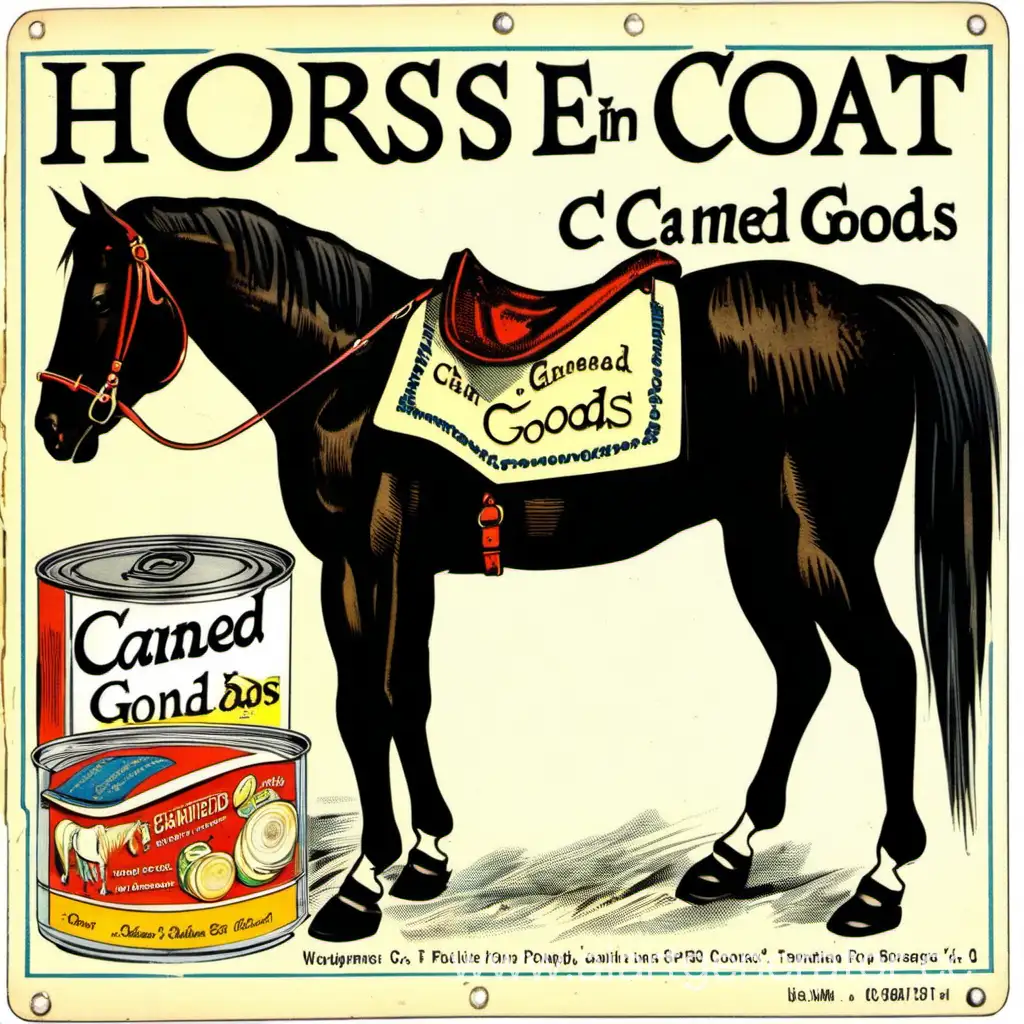 Elegant-Horse-in-Stylish-Coat-Premium-Label-for-Gourmet-Canned-Goods