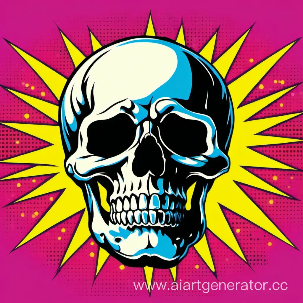 Pop-Art-Skull-Illustration-Vibrant-Contemporary-Artwork