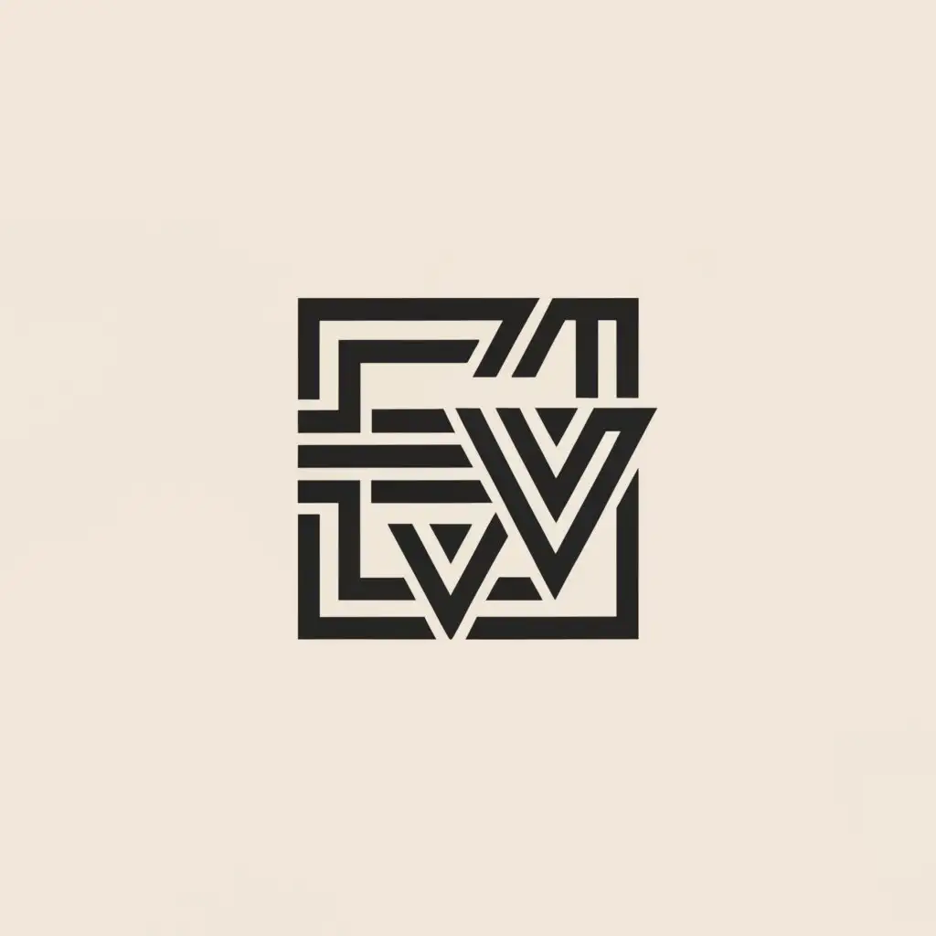 a logo design,with the text "EV", main symbol:Incorporate the initials 'EV' using minimalist Japanese kanji characters, subtly stylized to represent elegance and simplicity. Surround the kanji characters with clean and modern lines, reminiscent of urban streetwear aesthetics. Integrate subtle references to pets and coffee within the negative space of the kanji characters, such as small paw prints or coffee cup silhouettes. Use a monochromatic color scheme to maintain simplicity and sophistication, with the option to add a touch of color to highlight certain elements. Ensure the overall design is balanced, appropriate, and distinct, capturing the essence of Japanese-inspired streetwear, pet lovers, and coffee enthusiasts.,Minimalistic,clear background
