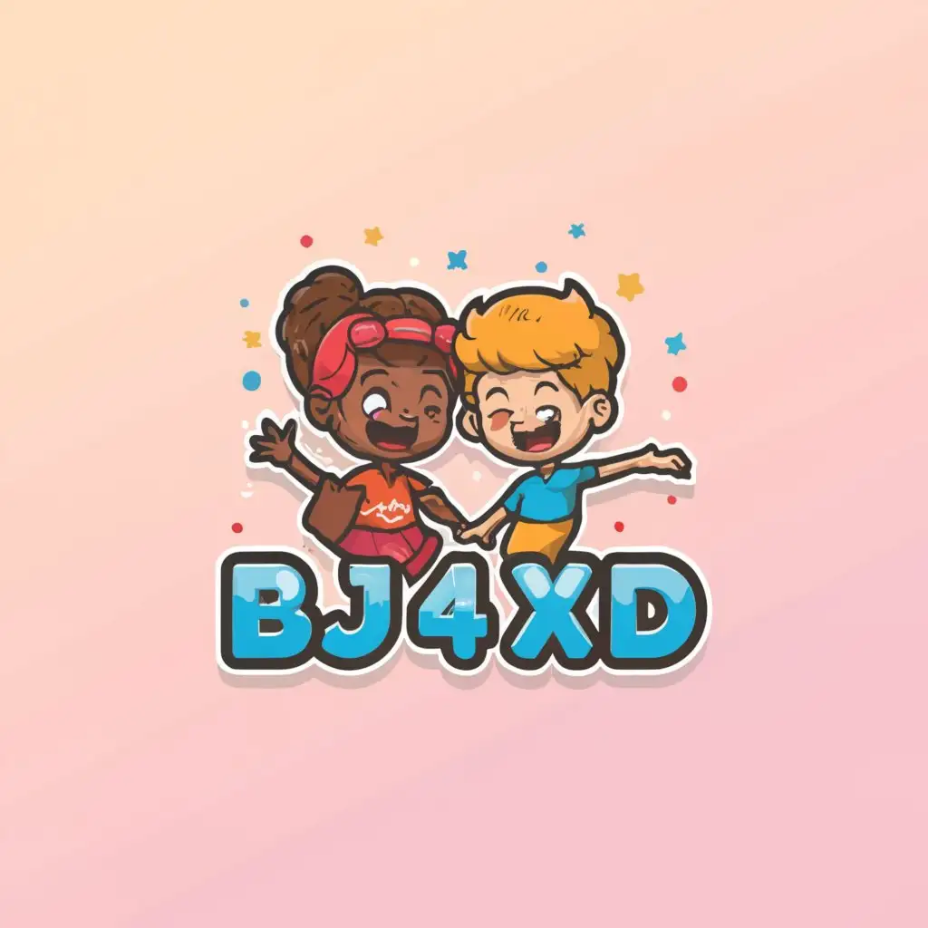 a logo design,with the text 'bj4xd', main symbol:Girls Chat with Boys,Moderate,clear background