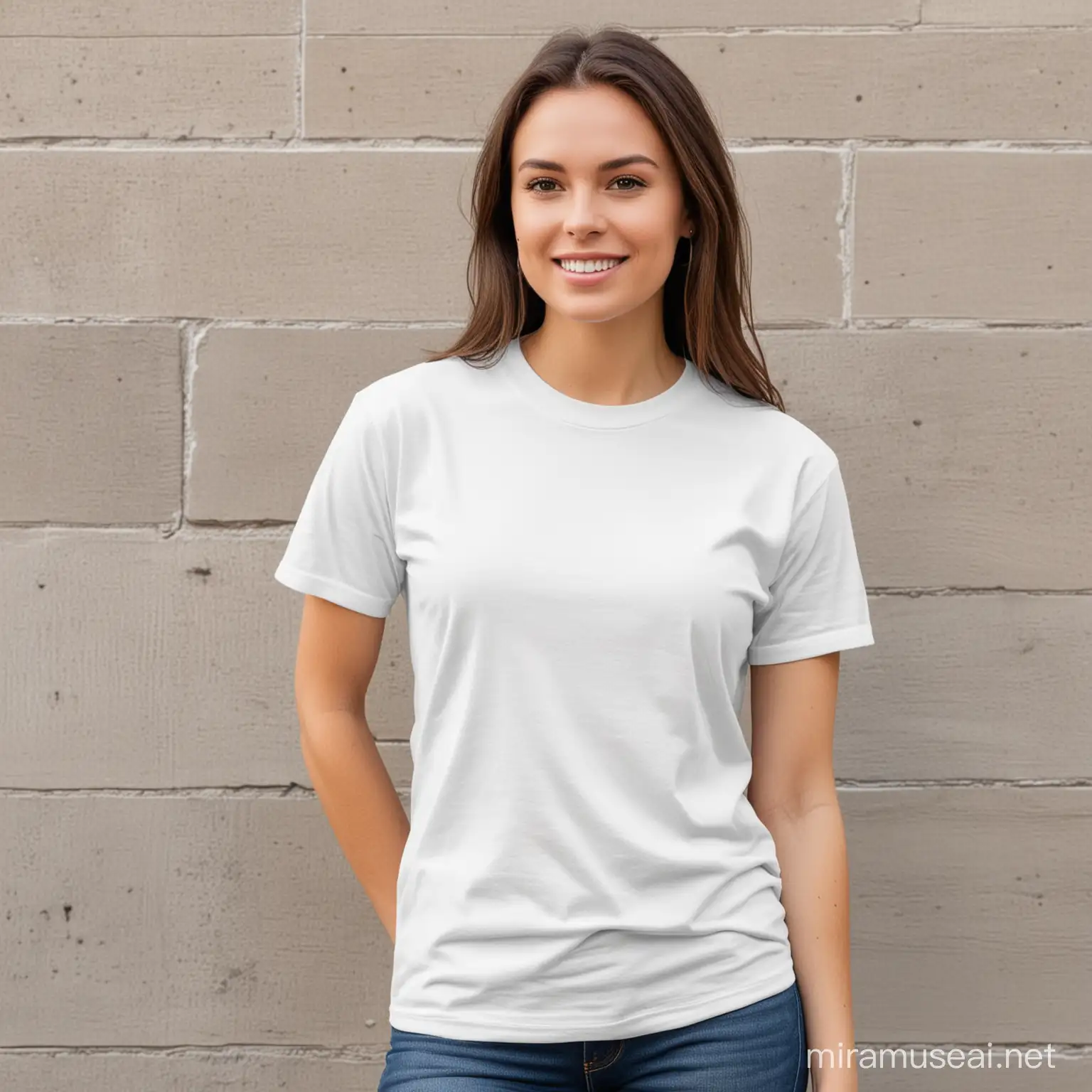 Comfort colors 1717 mockup in white with a blank t-shirt
