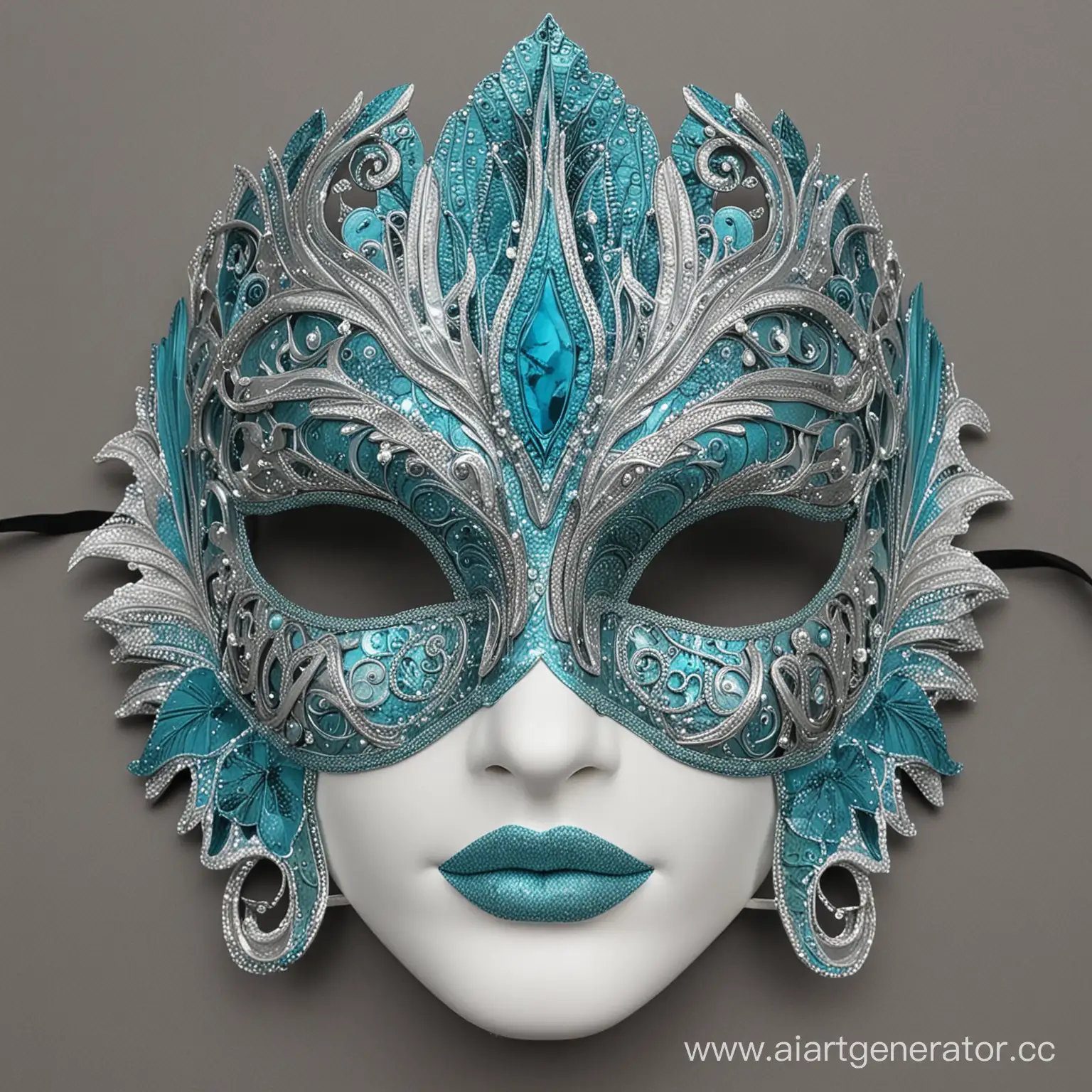 Exotic-Mermaid-Mask-with-Intricate-Details-and-Iridescent-Color-Palette
