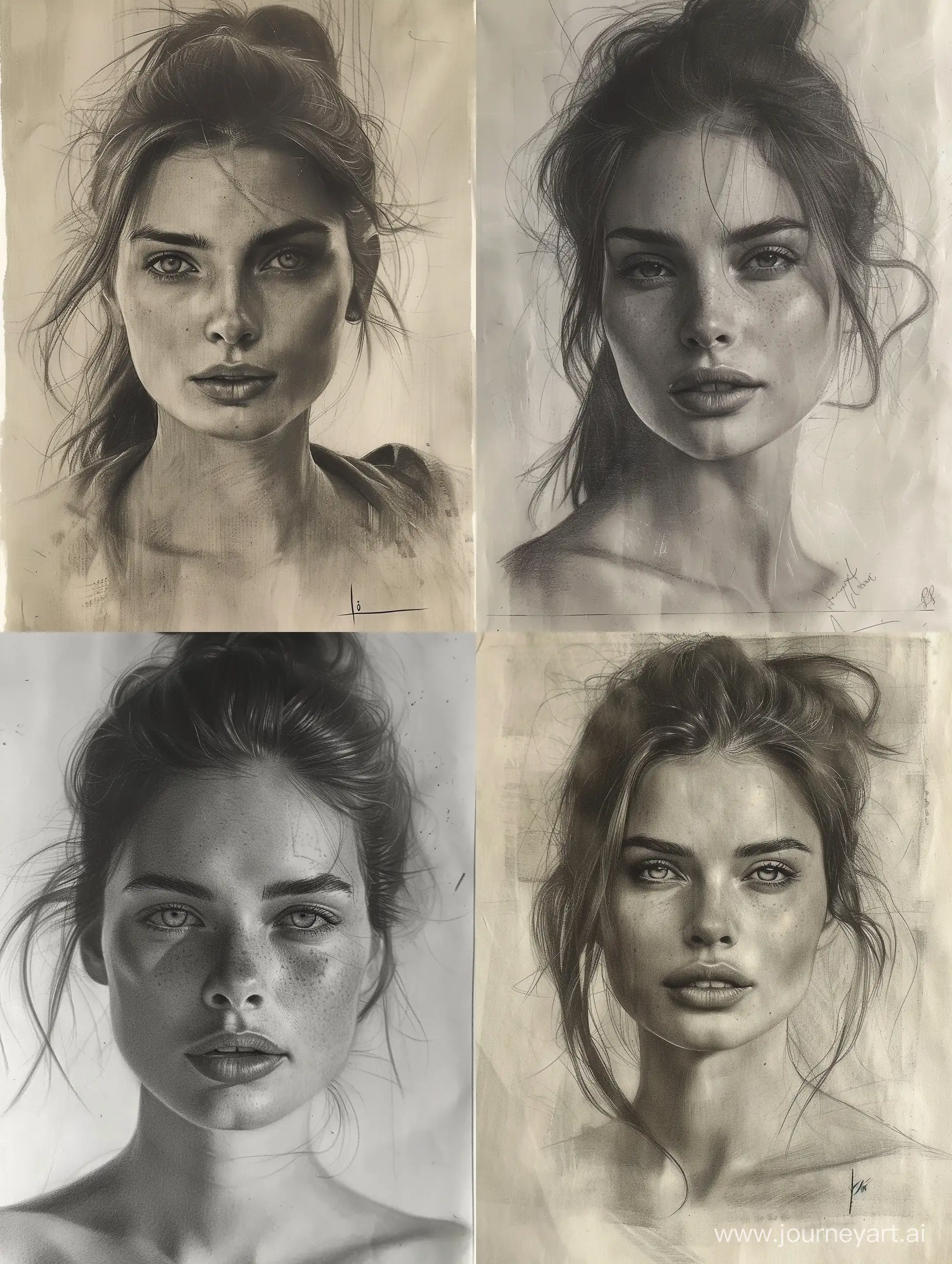 Realistic-Portrait-Drawing-of-a-Woman-with-Intense-Gaze