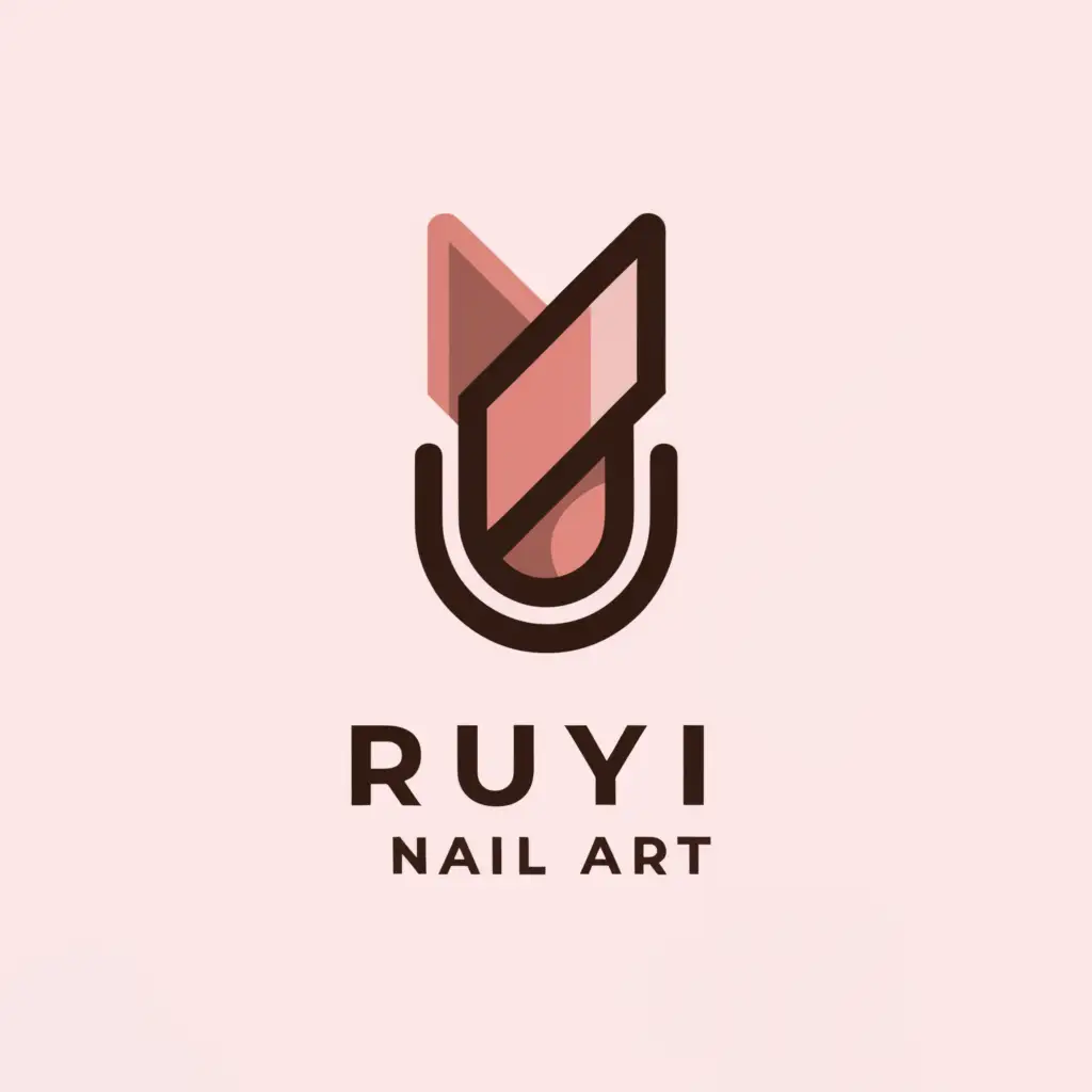 LOGO-Design-For-Ruyi-Nail-Art-Simple-and-Elegant-Nail-Salon-Emblem