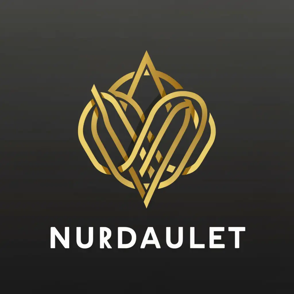 a logo design,with the text "NURDAULET", main symbol:Gold Power,Сложный,be used in Другие industry,clear background
