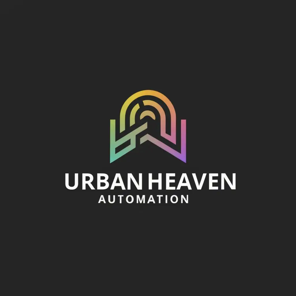 LOGO-Design-for-Urban-Heaven-Automation-Modern-Home-Symbol-on-Clear-Background