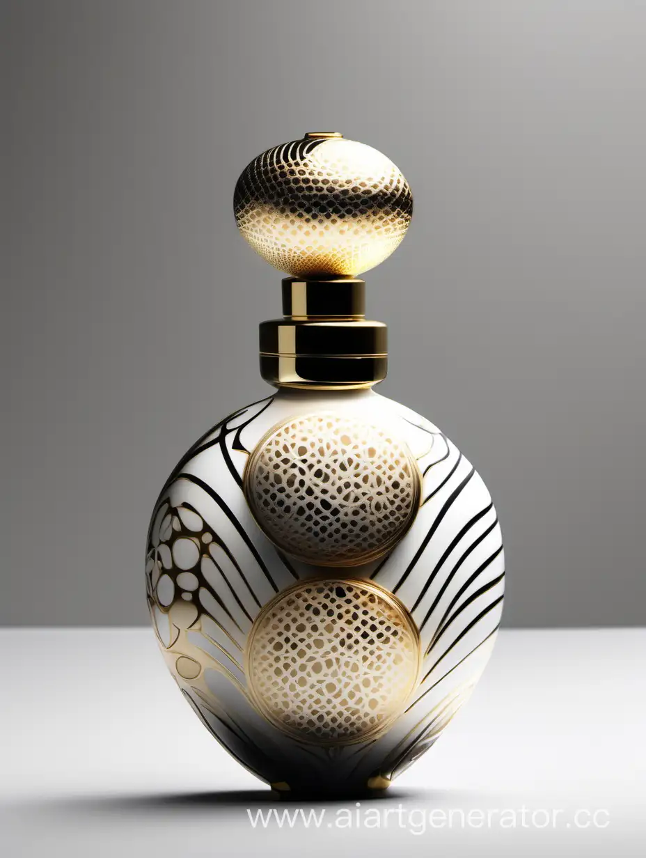 Elegant-Curvilinear-Oval-Luxury-Perfume-Bottle-with-Golden-Accents