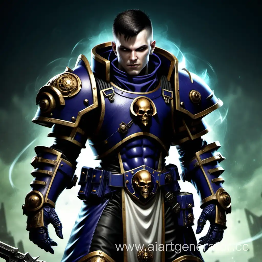 Warhammer-40000-Psyker-Man-in-Light-Armor-with-Dark-Short-Hair