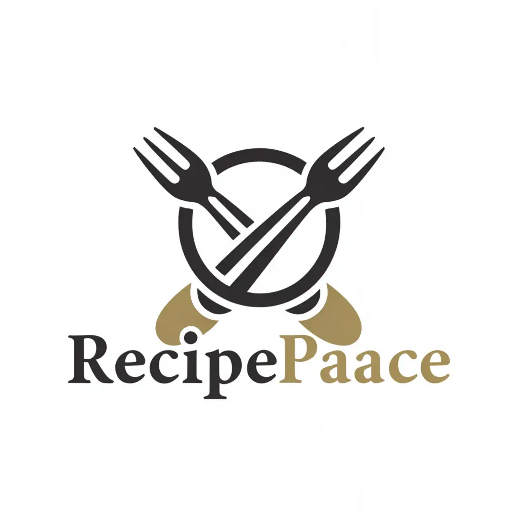 a logo design,with the text "ReciPeace ", main symbol:Utensils,Moderate,be used in Restaurant industry,clear background