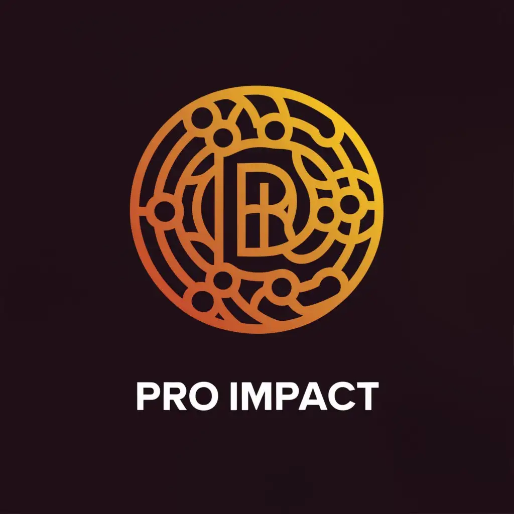 a logo design,with the text "Pro Impact", main symbol:circle,complex,be used in Retail industry,clear background