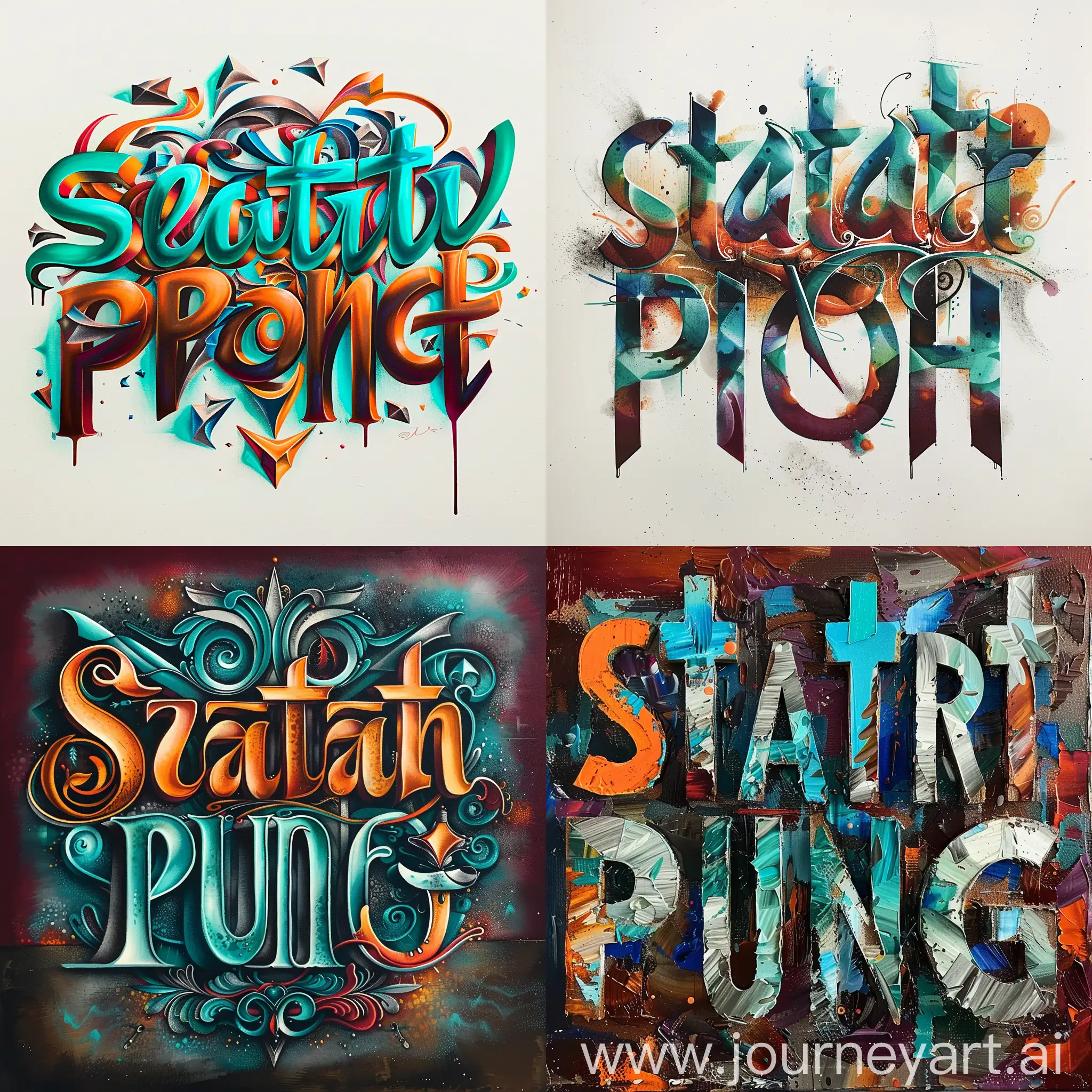 Vibrant-Calligraphy-Starting-Point-in-Saturated-Turquoise-Burgundy-Emerald-Orange-and-Graphite