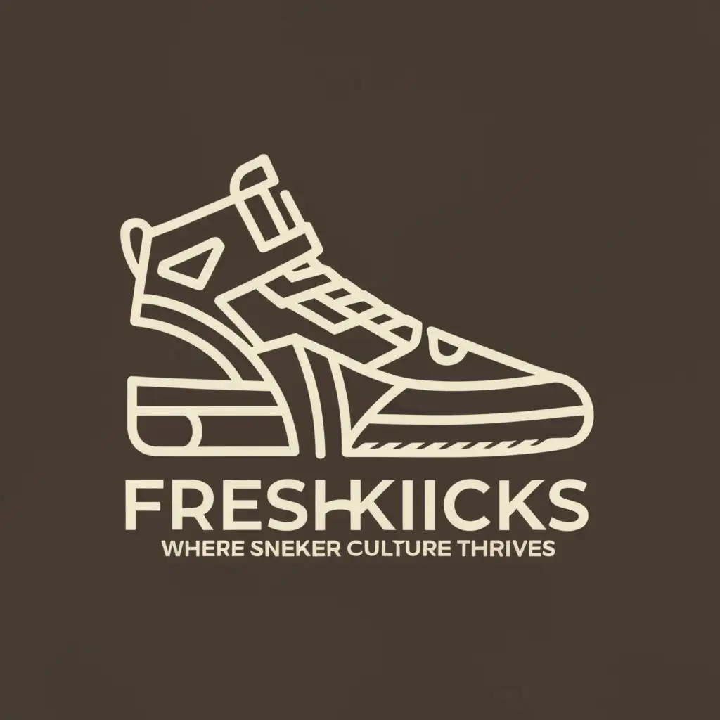 a logo design,with the text "FreshKicks

Where Sneaker Culture Thrives", main symbol:sneaker,complex,be used in Retail industry,clear background