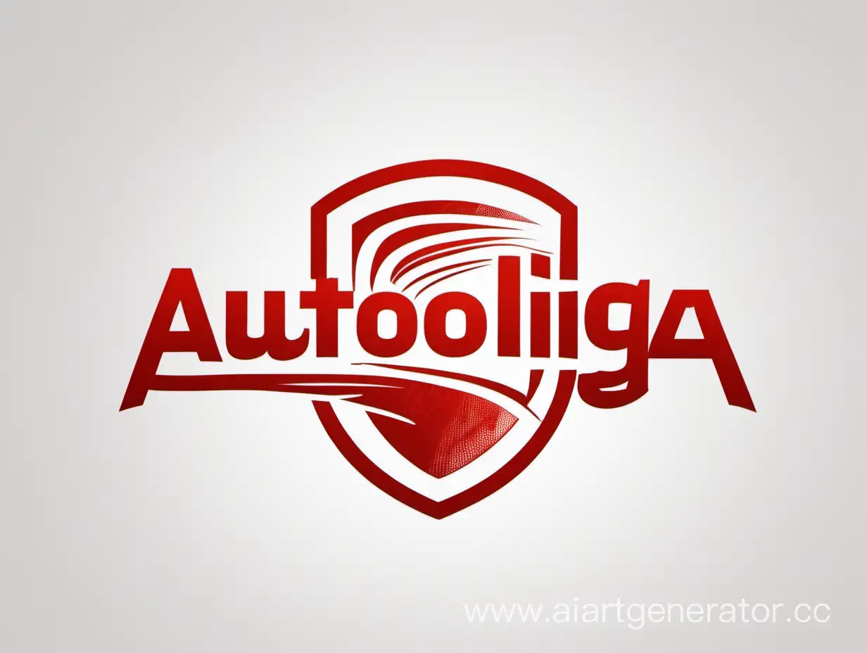 Автолига, логотип, красные буквы на белом фоне