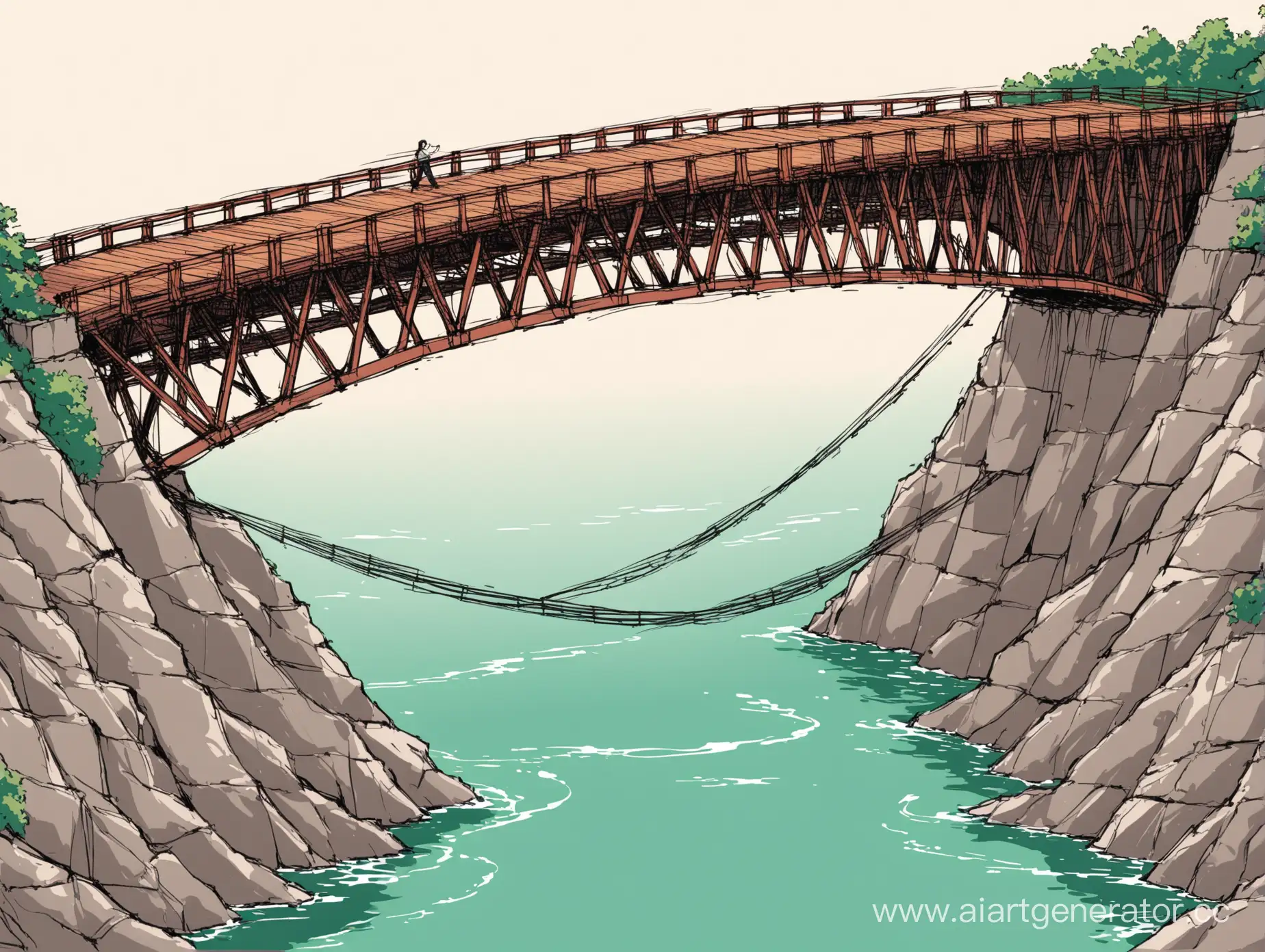 Нарисуй мне мост разваленный полностью