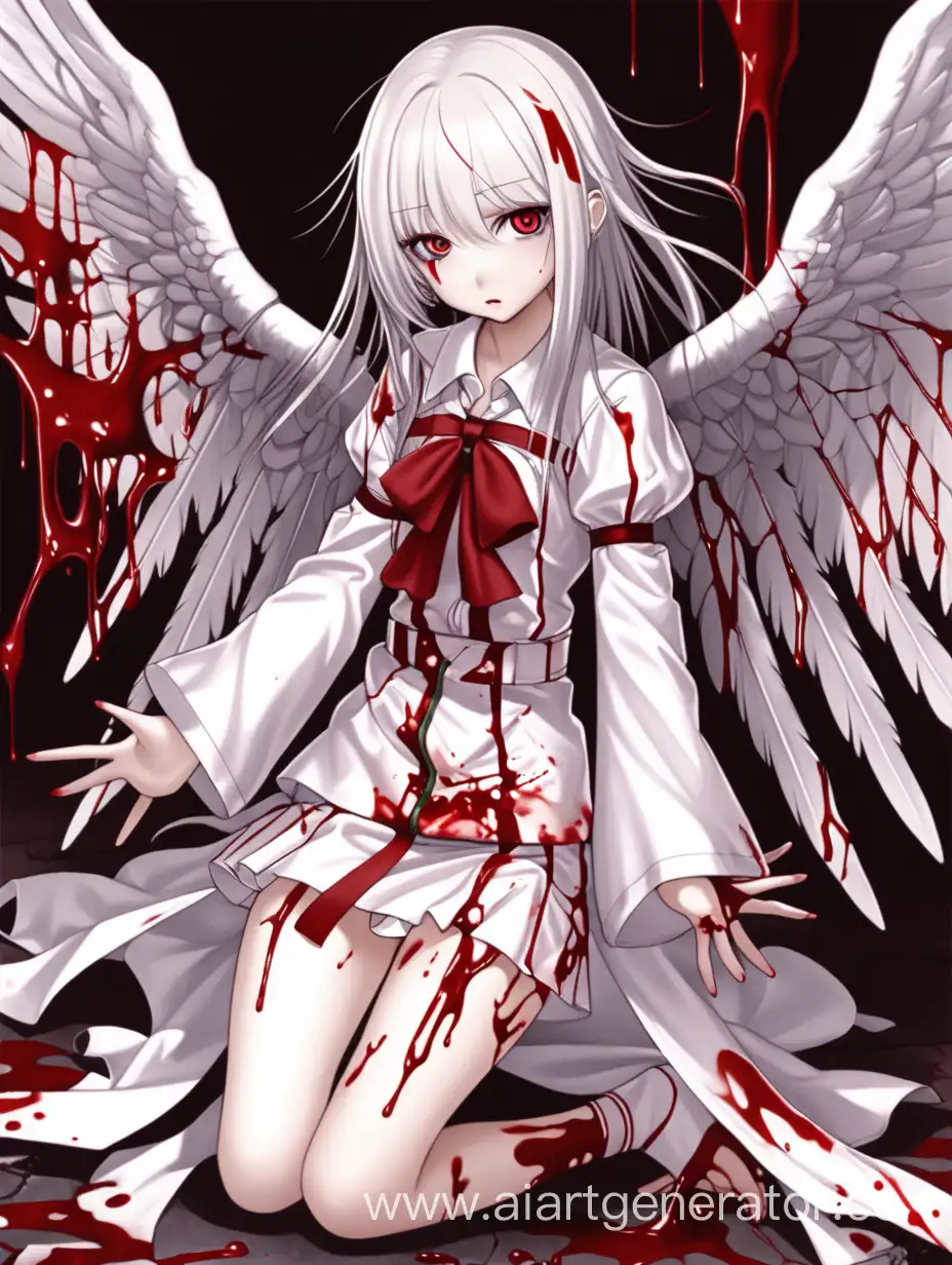 Аниме девушка ангел в крови
