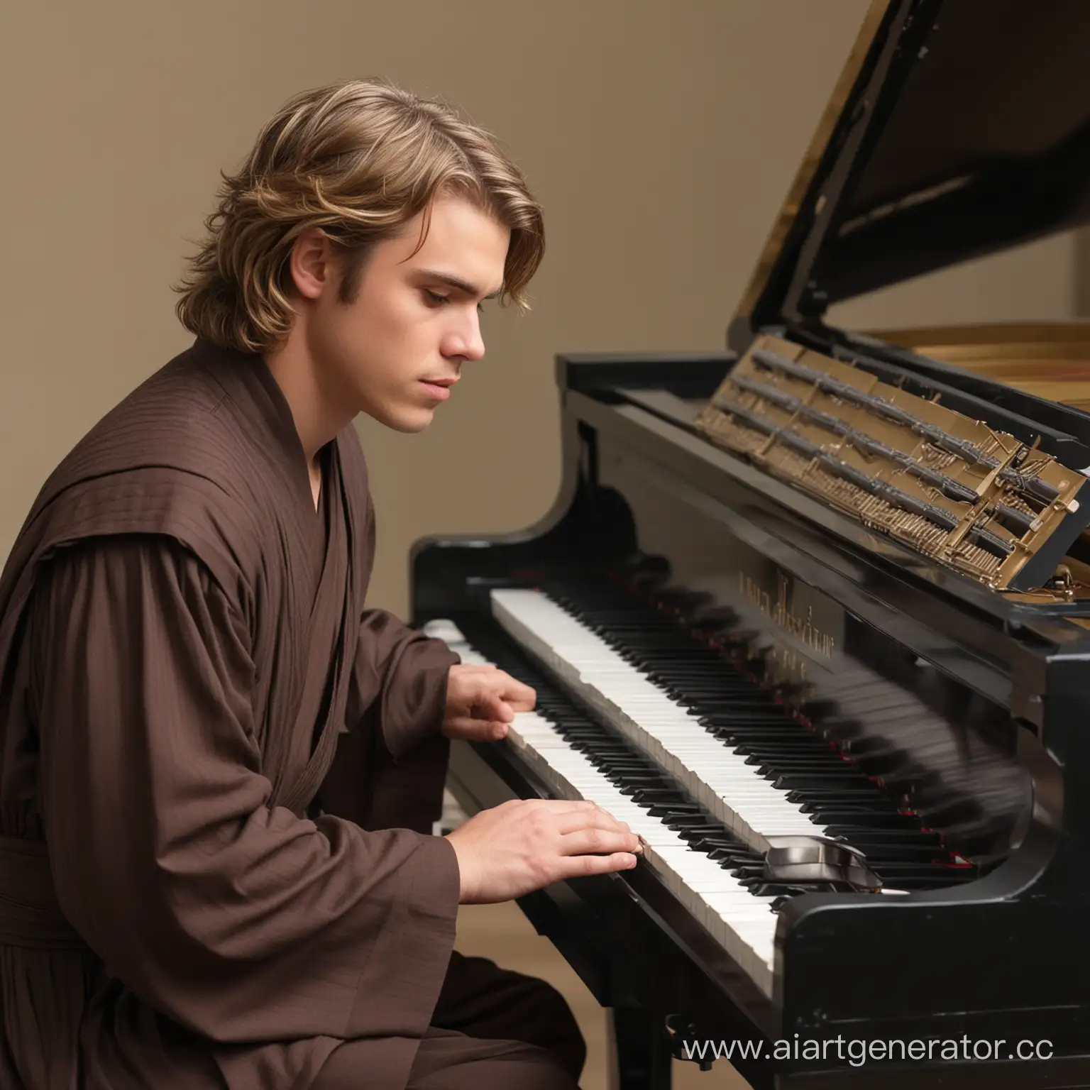 Anakin skywalker plays the piano