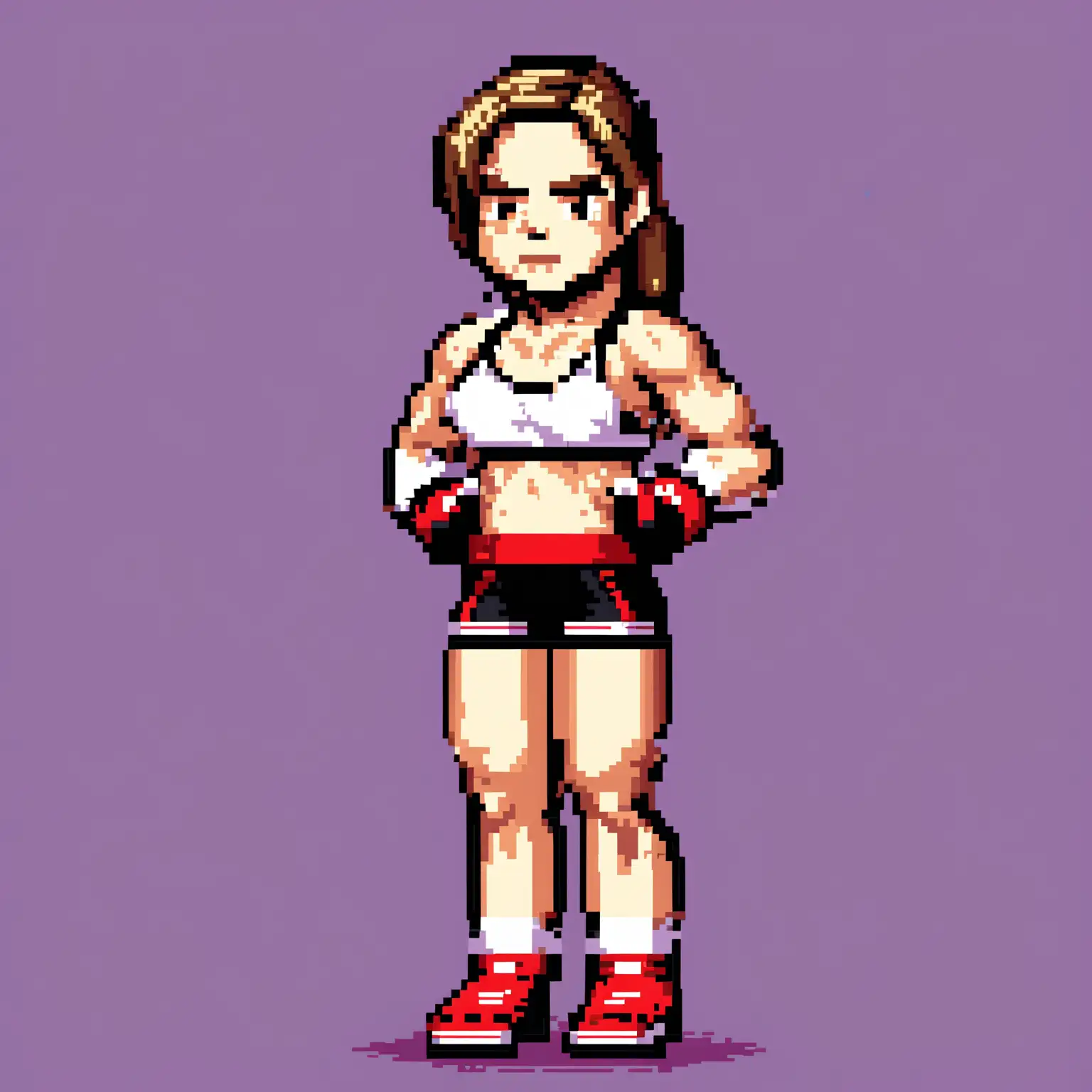 Pixel Art Boxer A Tribute to Hilary Swanks Style