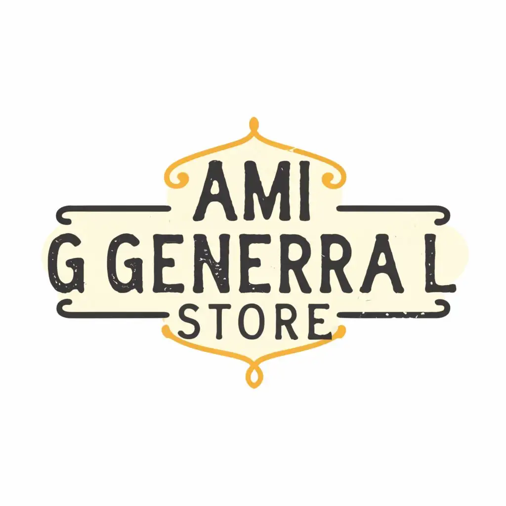 logo, GENERAL STORE, with the text "AMI GENERAL STORE", typography