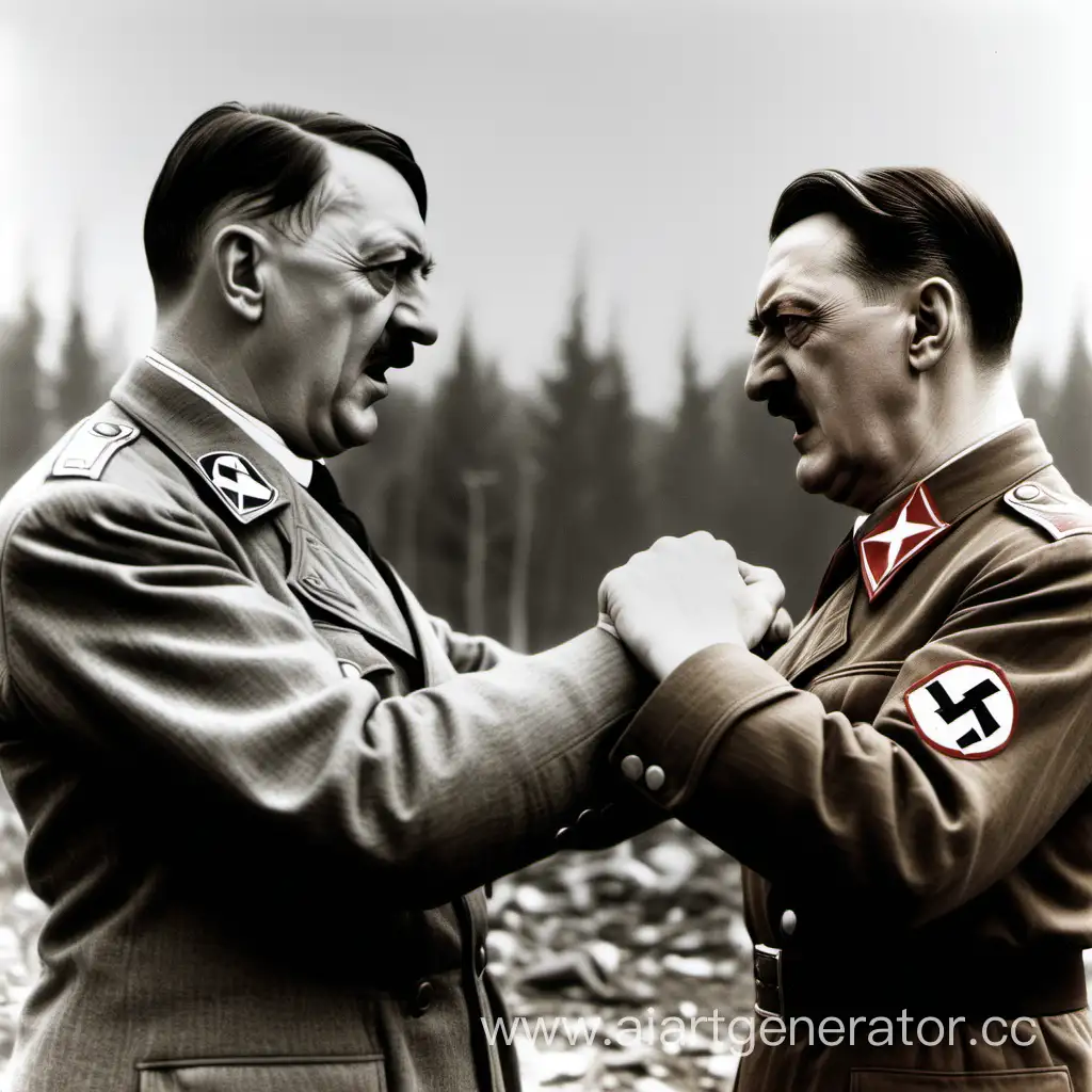 Гитлер против Сталина на кулаках 