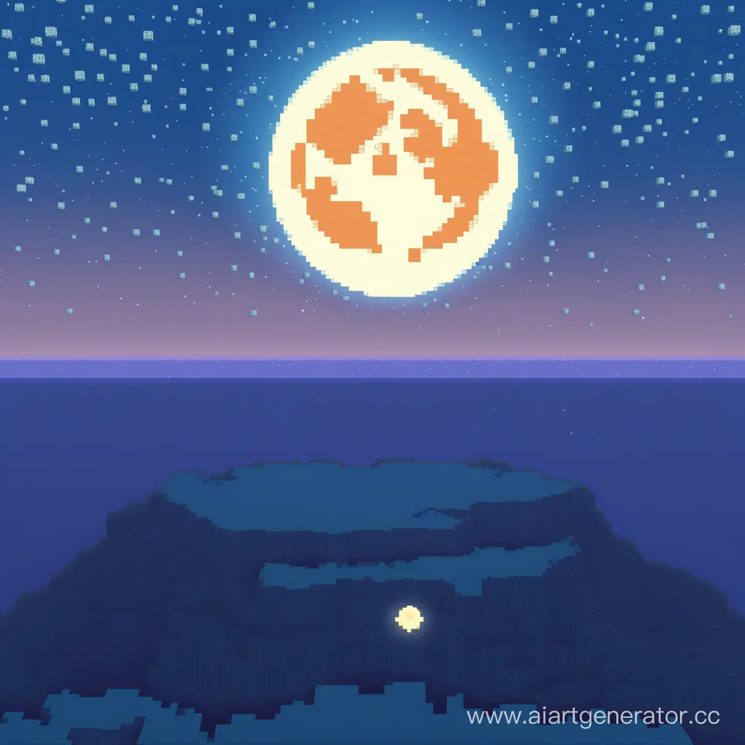 Minecraft-Style-Moon-Illuminating-Clear-Night-Sky