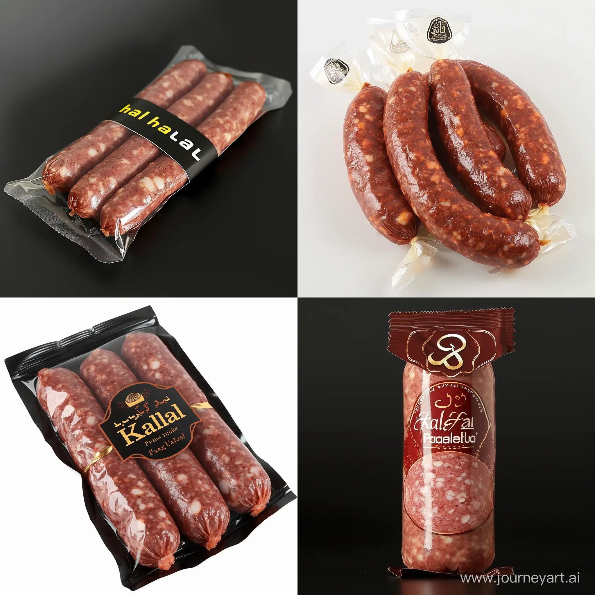 Halal sausage label, premium label