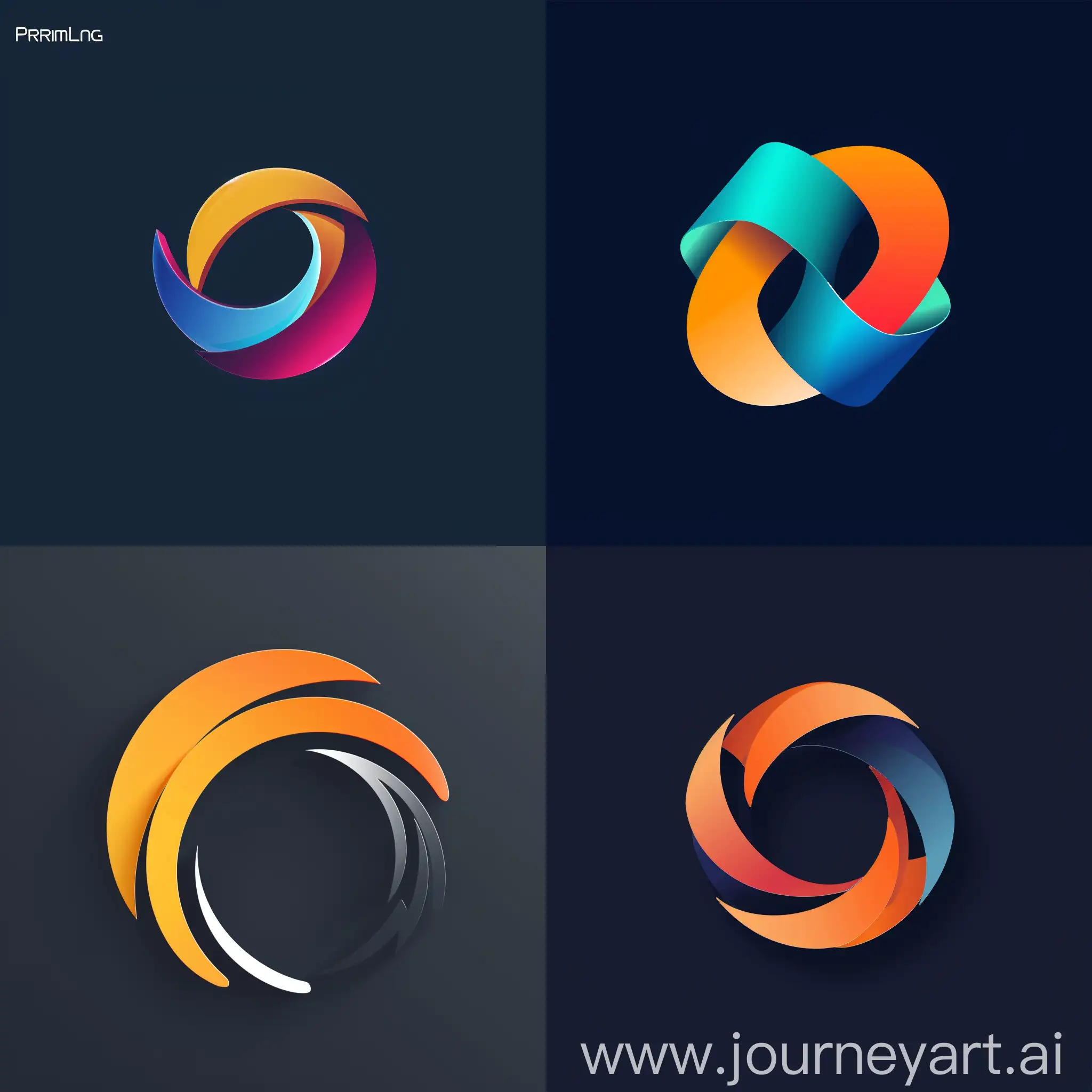 create minimalistic logo for primelink crm company
