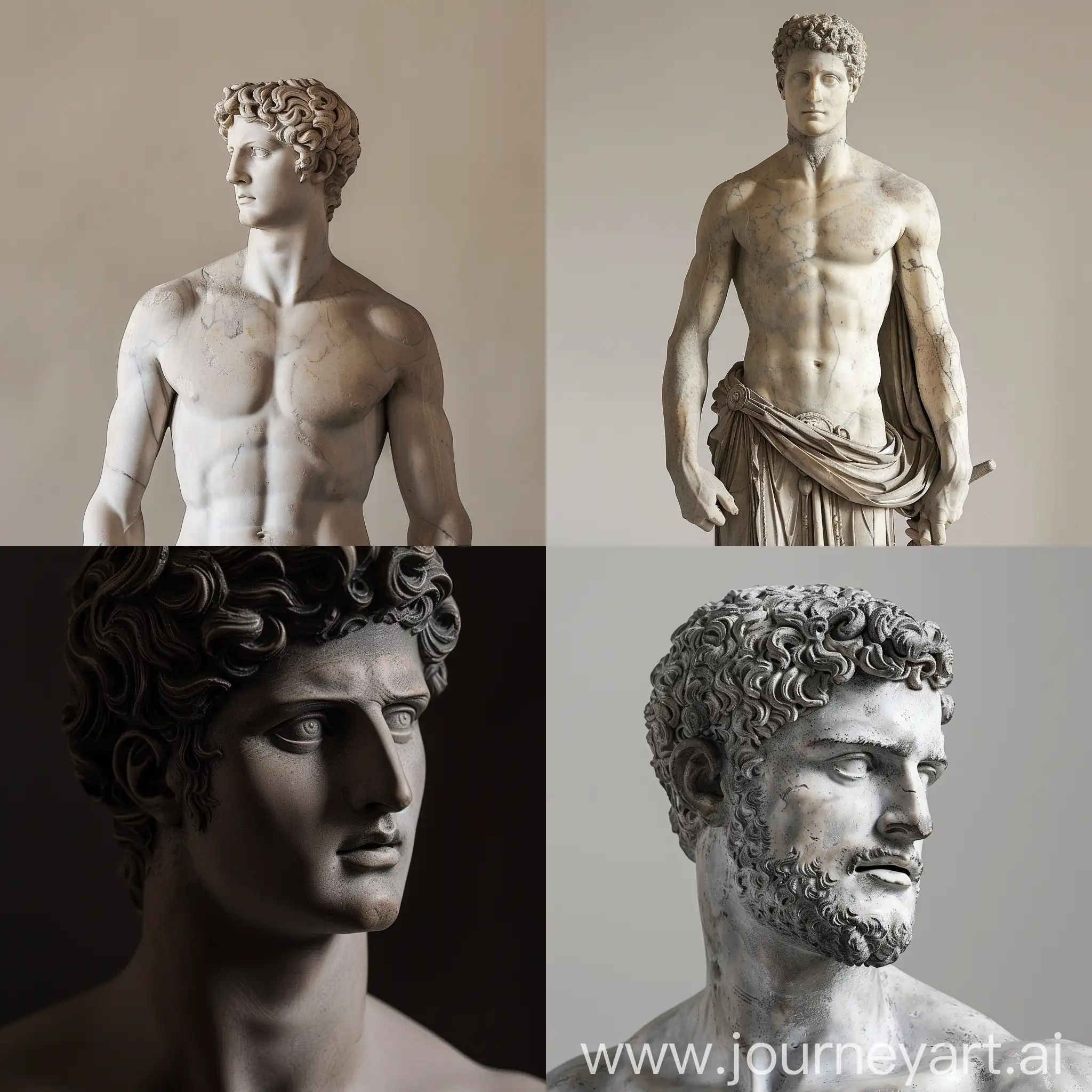 Classic-Greek-Male-Statue-Sculpture-on-a-Pedestal