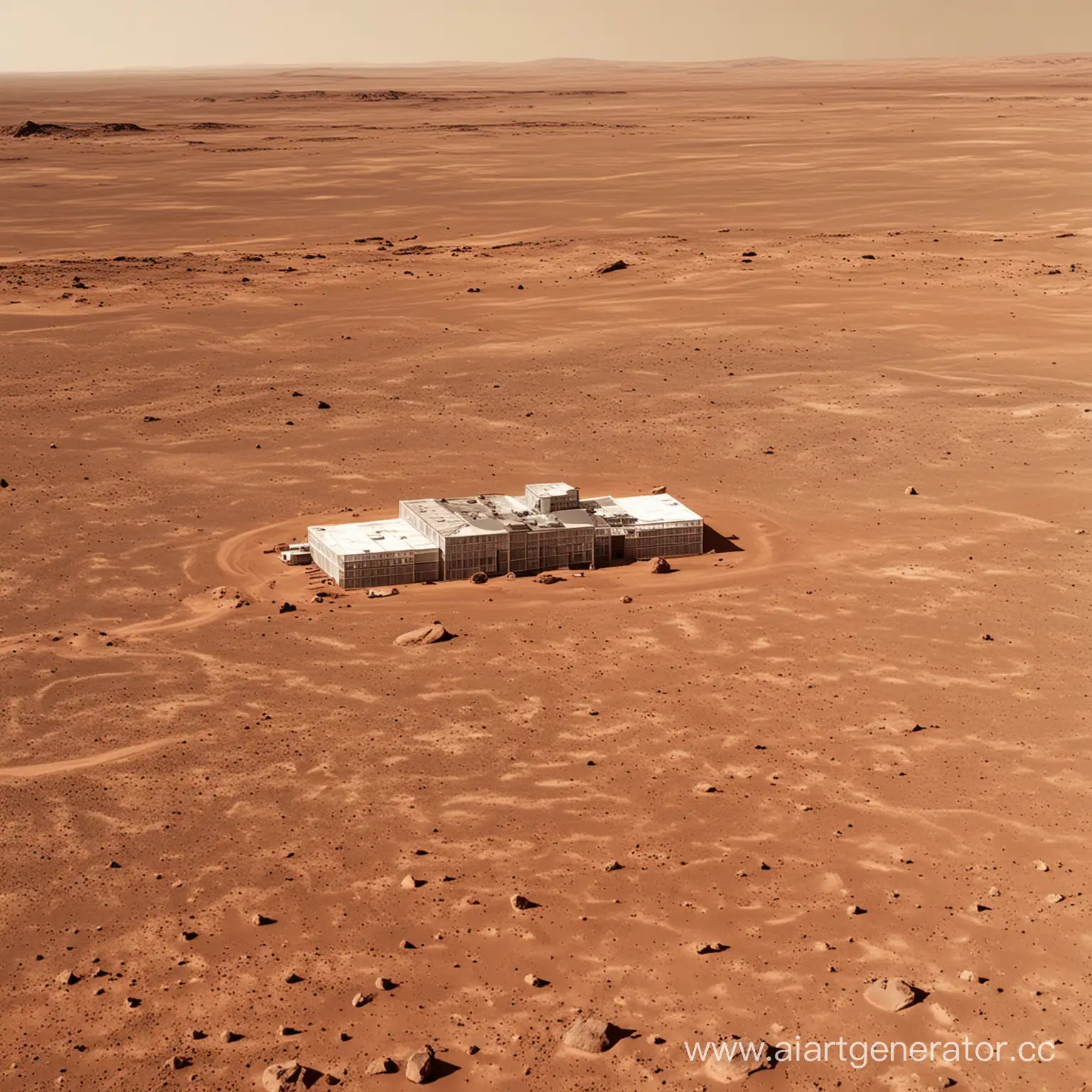 Одинокая новостройка ПИК на марсе, и ничего вокруг