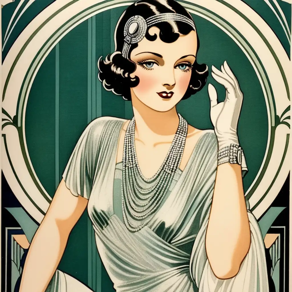 Vintage 1930s Art Deco Glamour Print