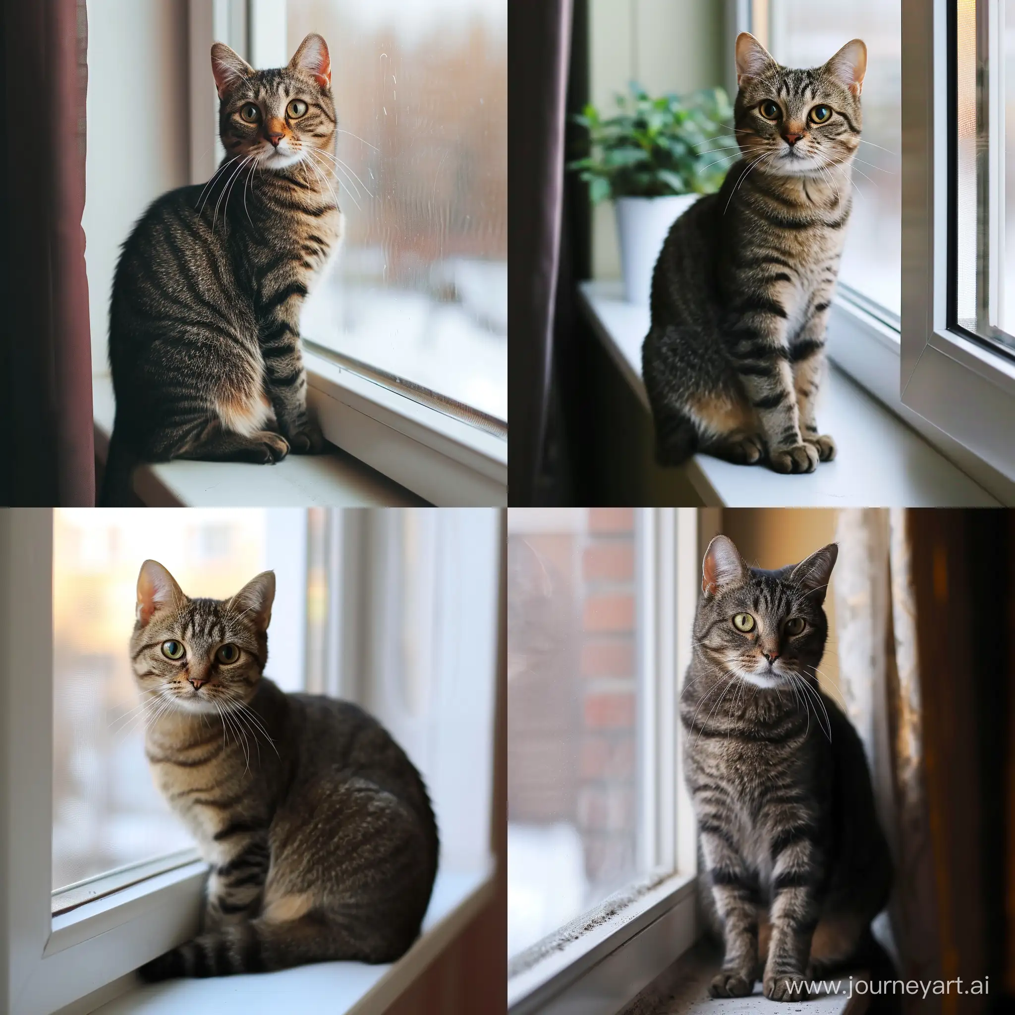 Curious-Cat-Perched-on-Windowsill