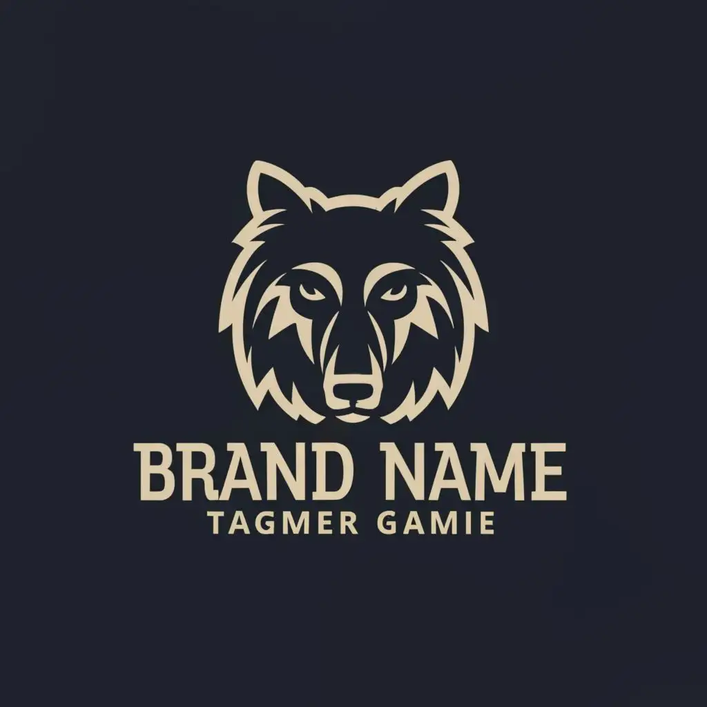 logo, black or white negative indian wolf logo more variation hyperdetails, with the text """"
Brand name
"""", typography, be used in Technology industry