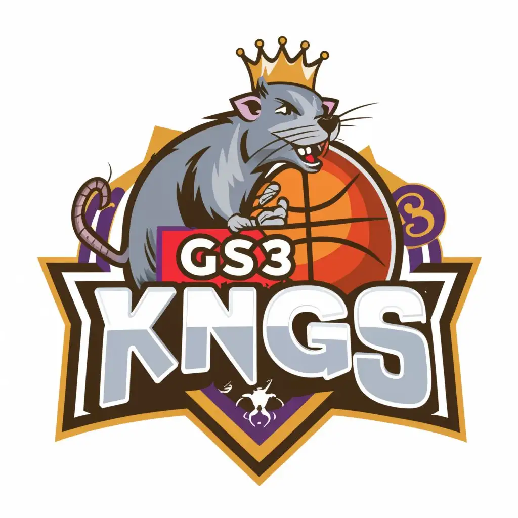 LOGO-Design-for-GS3-Kings-Dynamic-Rat-Shooting-Basketball-Theme-with-Bold-Typography