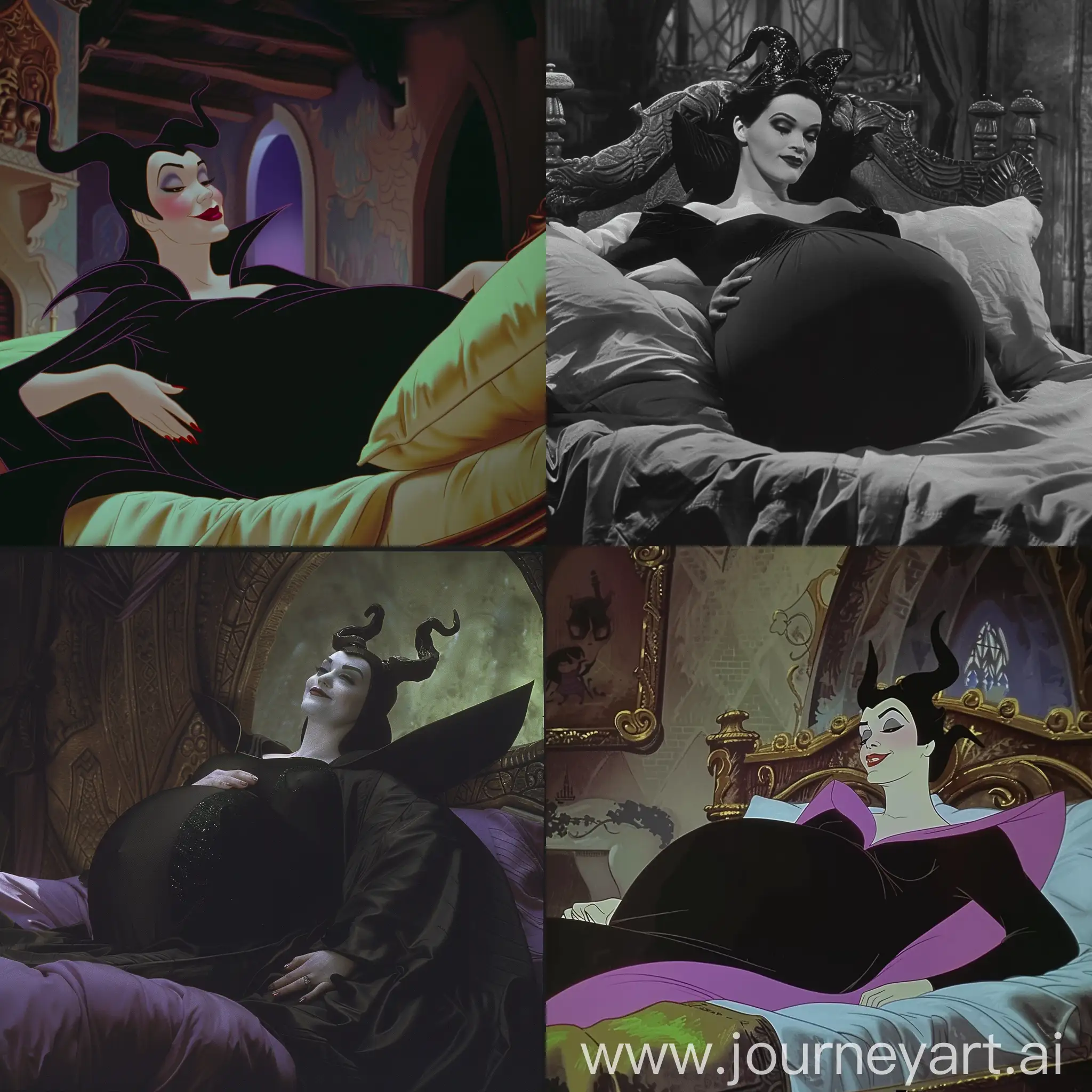 Maleficent-Pregnancy-Portrait-Expectant-Villain-Resting