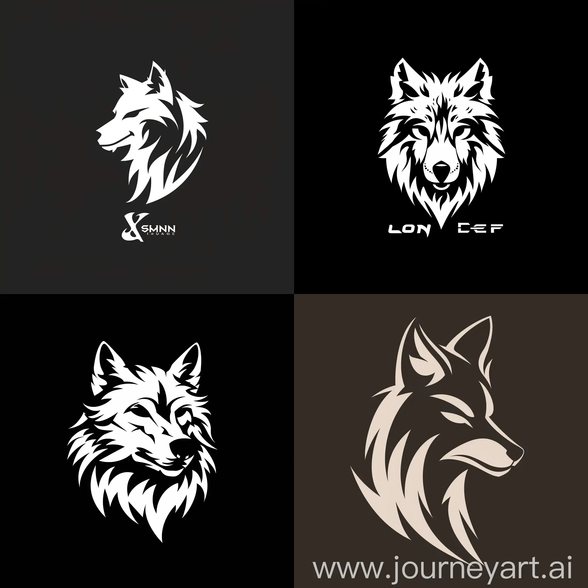 Create a logo for a company that focuses on serving Sigma men. The logo must be based on a lone wolf, strong and not childish. It should also be minimalist.