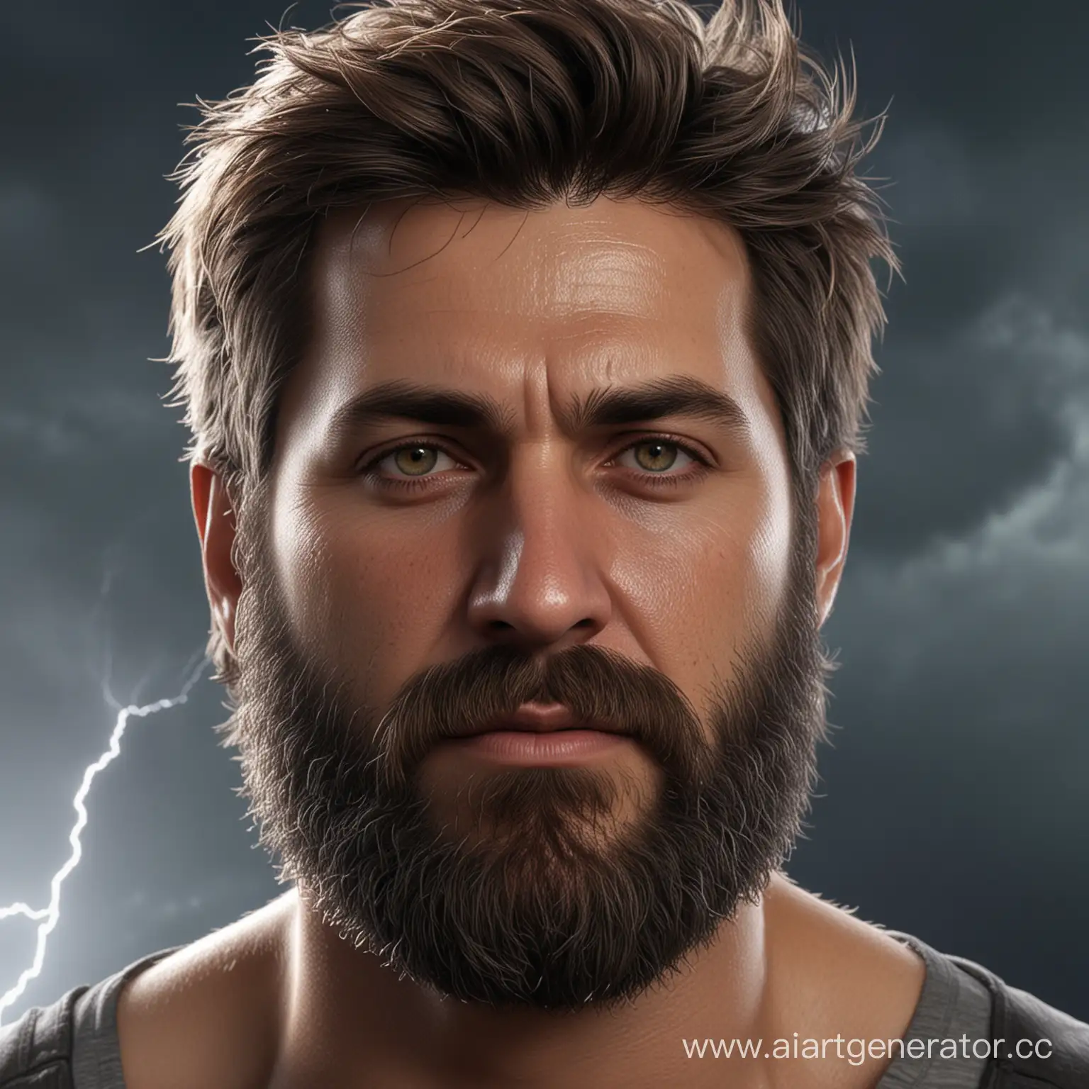 Bearded man, 4k,ultra-realistic,hdr, realistic,photorealistic, detail, beautiful lightning,realistic details