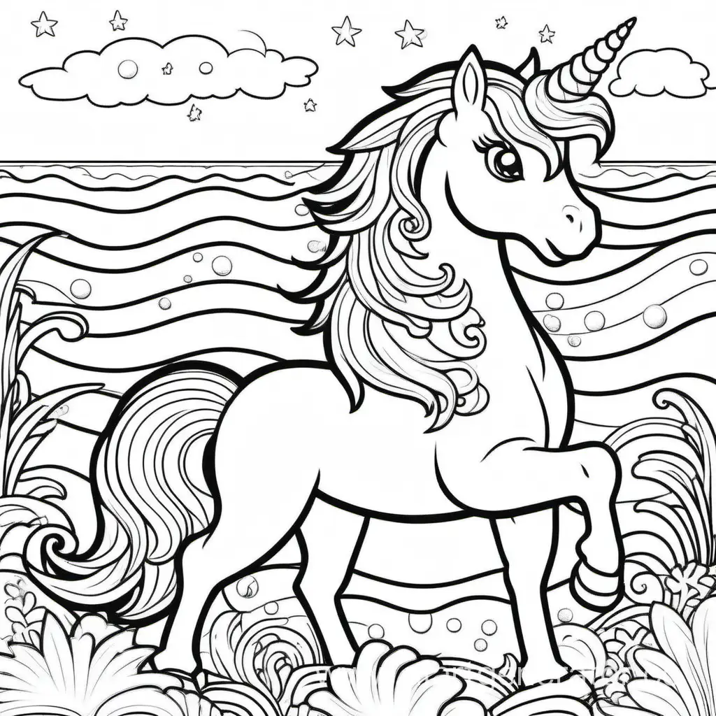 Whimsical-Unicorn-Coloring-Book-for-Children-by-the-Sea