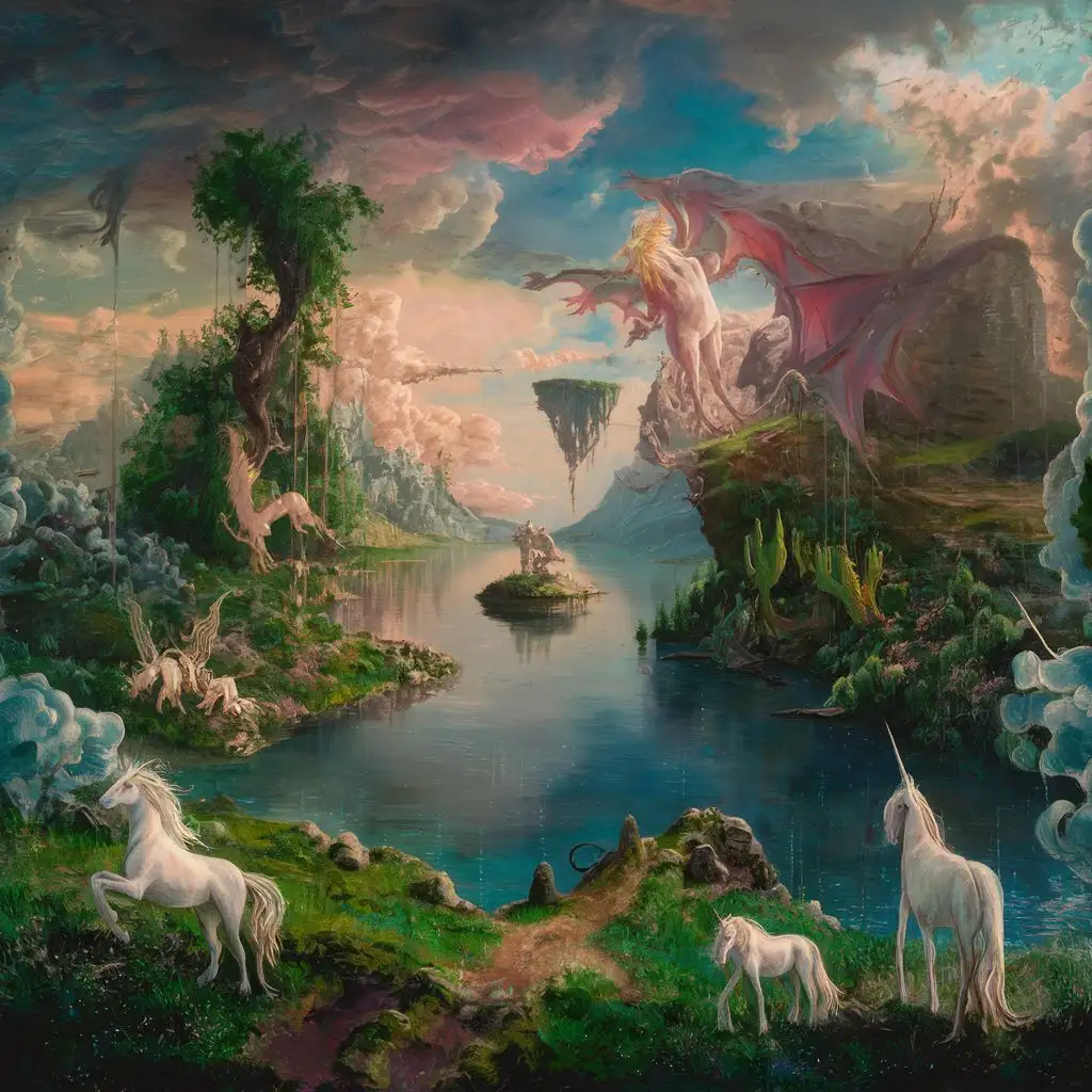 Surrealistic landscapes that blend elements of nature and imagination, creating dream-like scenes that captivate and intrigue.