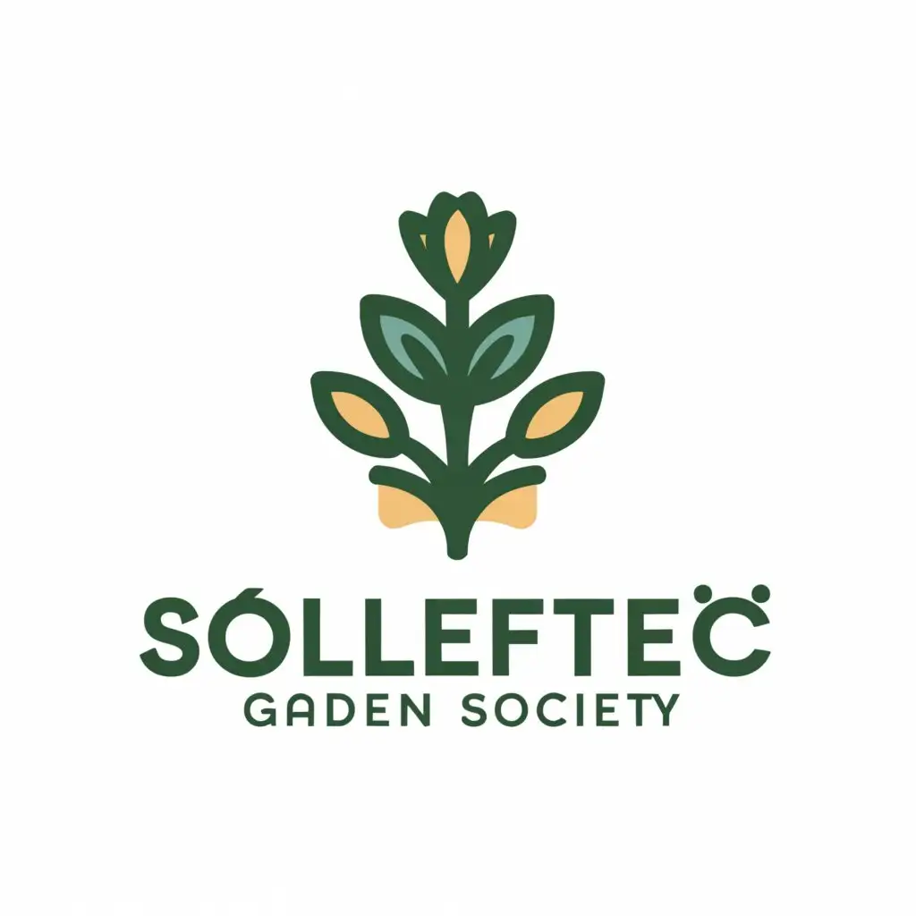 a logo design,with the text "Sollefteå Garden Society", main symbol:Plant,Moderate,clear background