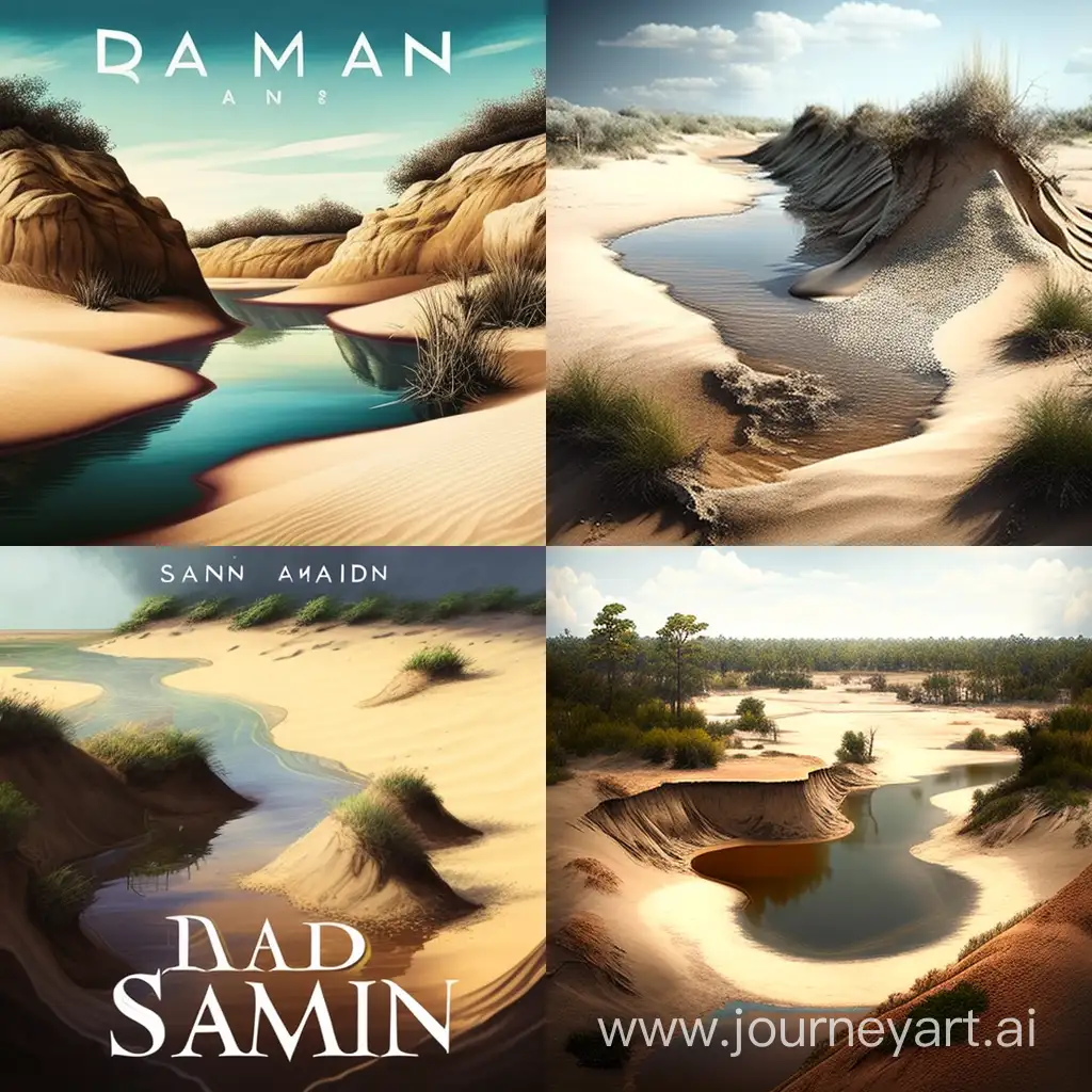 Picturesque-Stream-with-Sandy-Dams