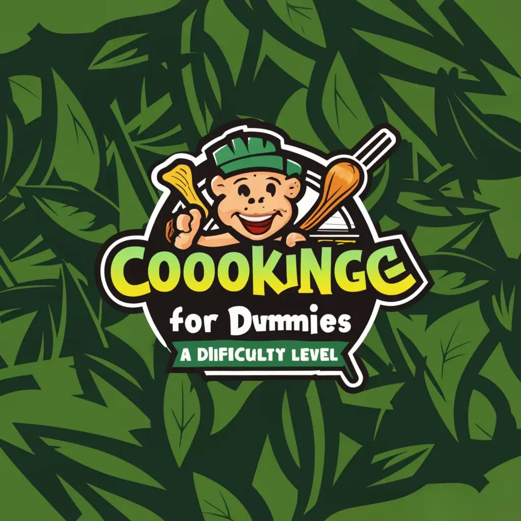 a logo design,with the text "Cooking For Dummies", main symbol:Jungle,Moderate,clear background