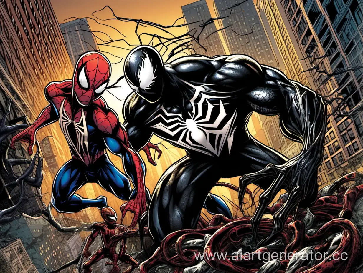 venom and spider-man



